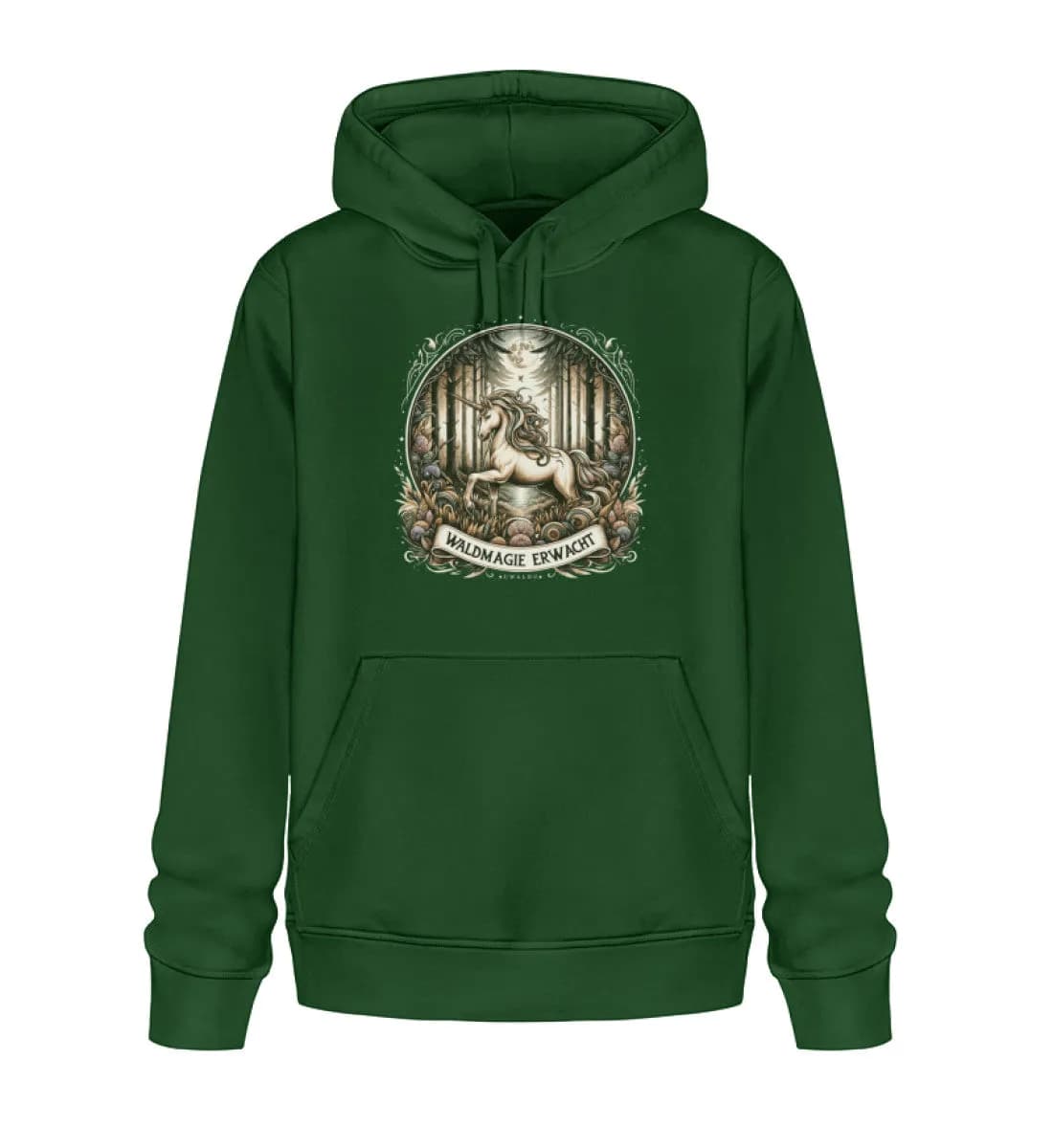 Einhorn Waldmagie erwacht - Unisex Basic Bio Hoodie 4