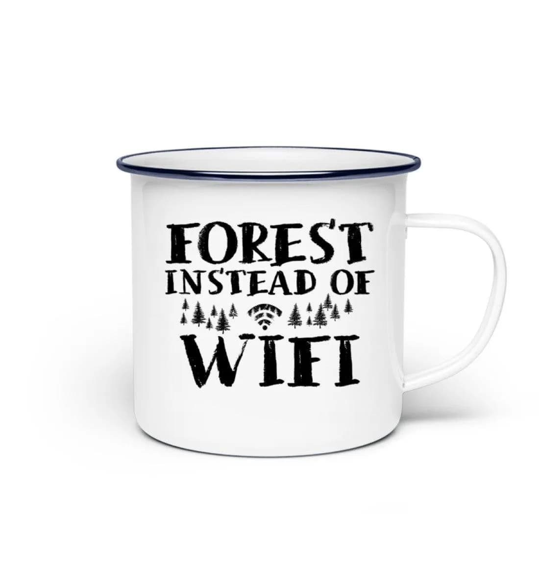 Instead of Wifi - Emaille Tasse 2