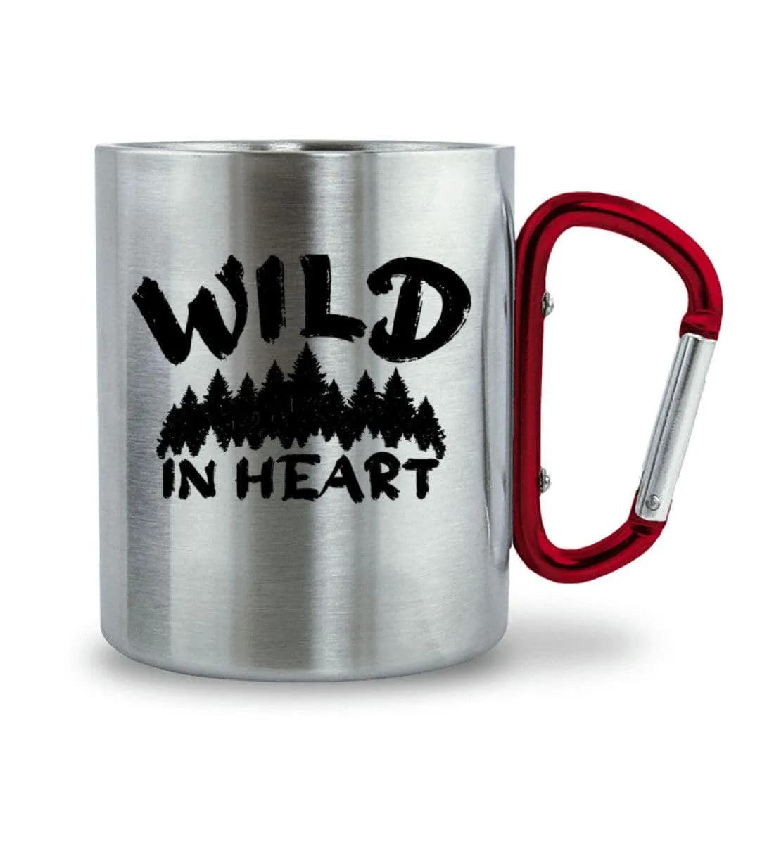 Wild in heart - Edelstahltasse mit Karabinergriff