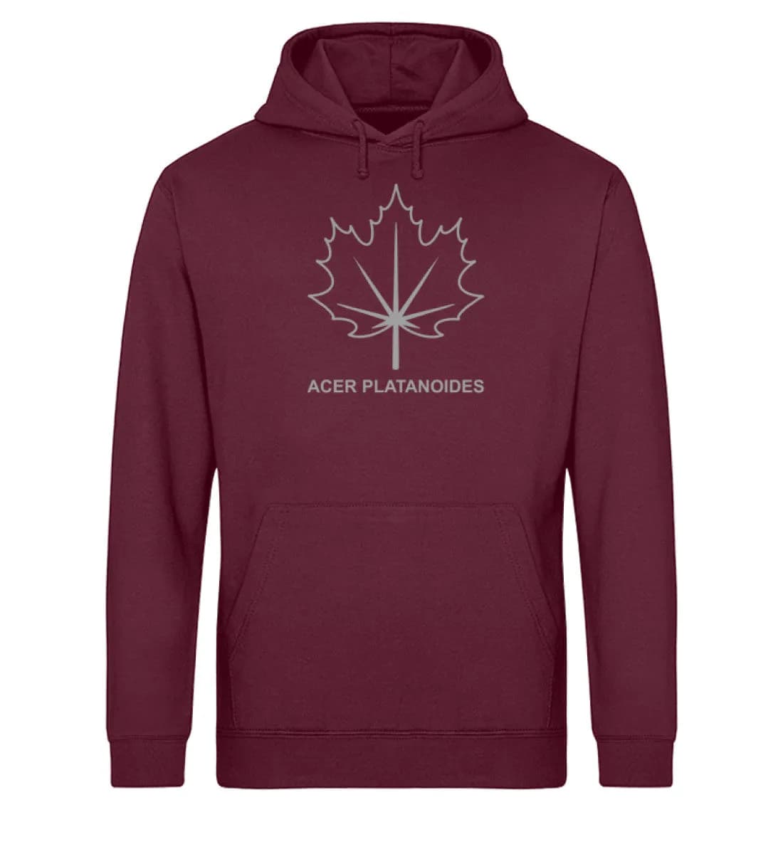 Spitzahornblatt Linien - Unisex Basic Bio Hoodie 4
