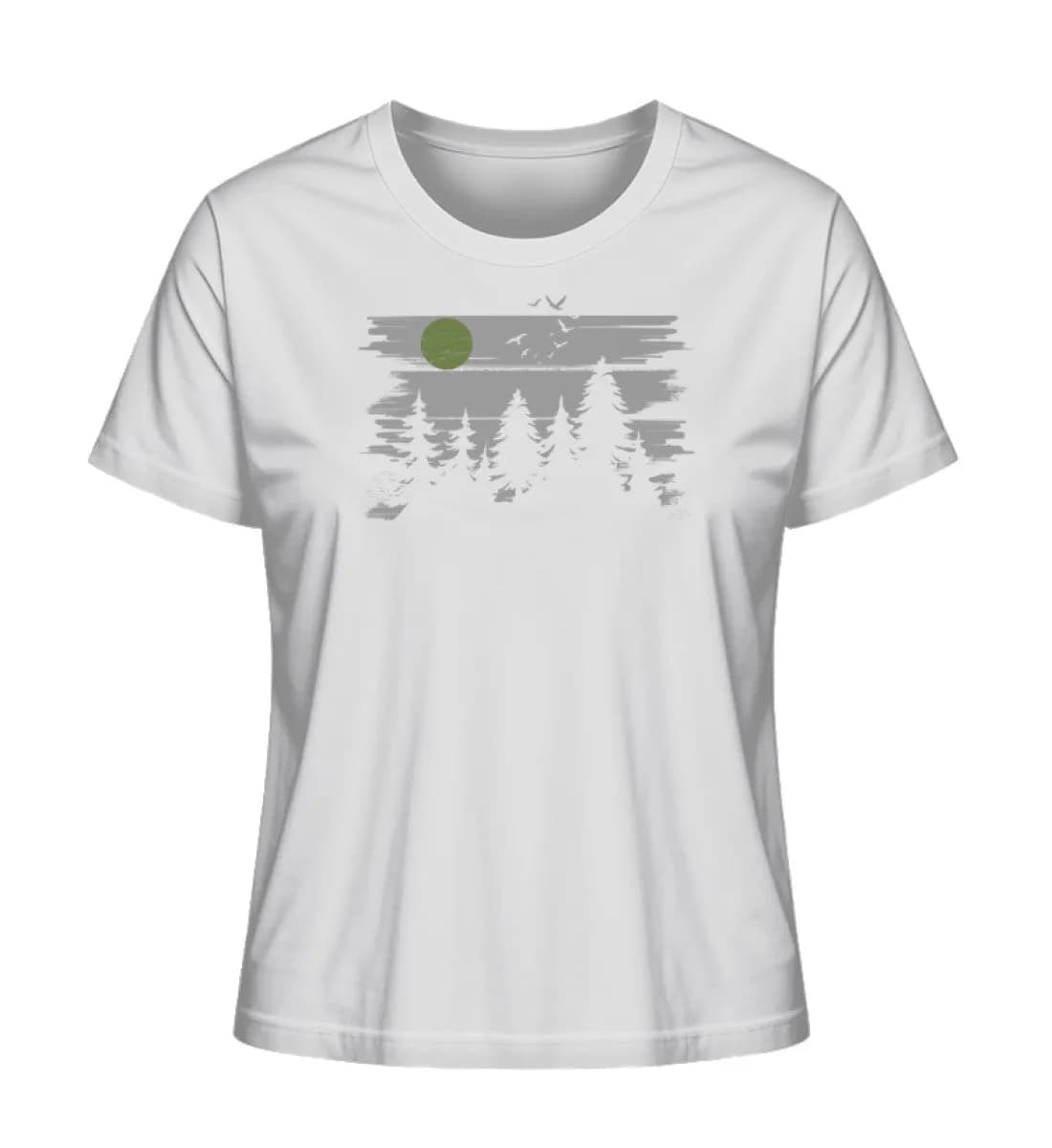 Wald mit Vollmond - Damen Premium Bio Shirt 3