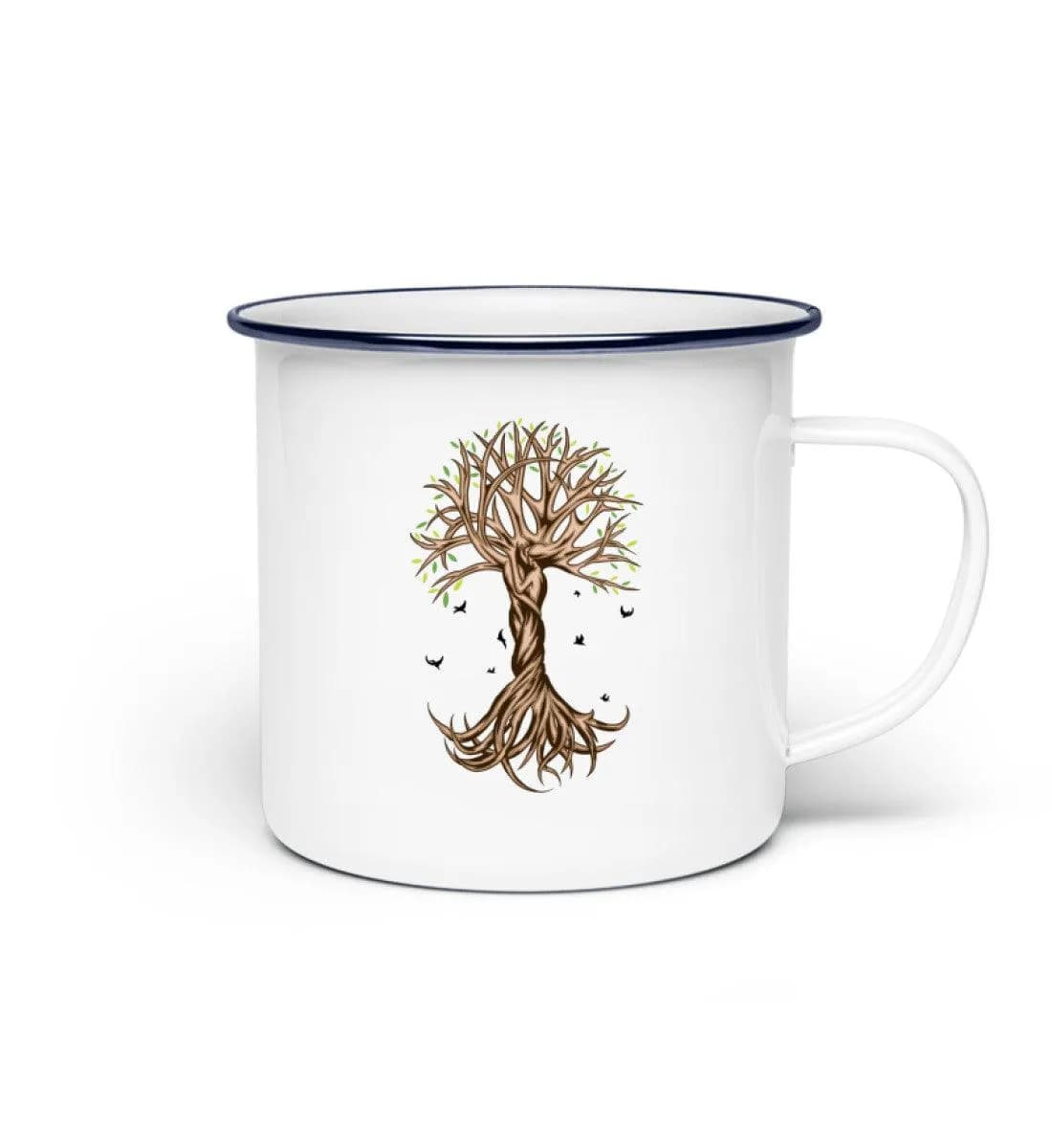 Tree Couple - Emaille Tasse 2