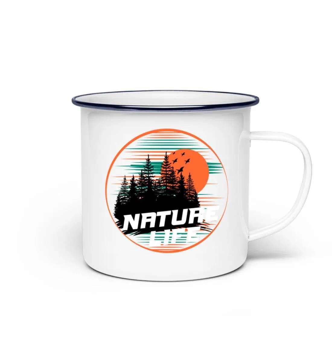 Nature Life Circle - Emaille Tasse 2