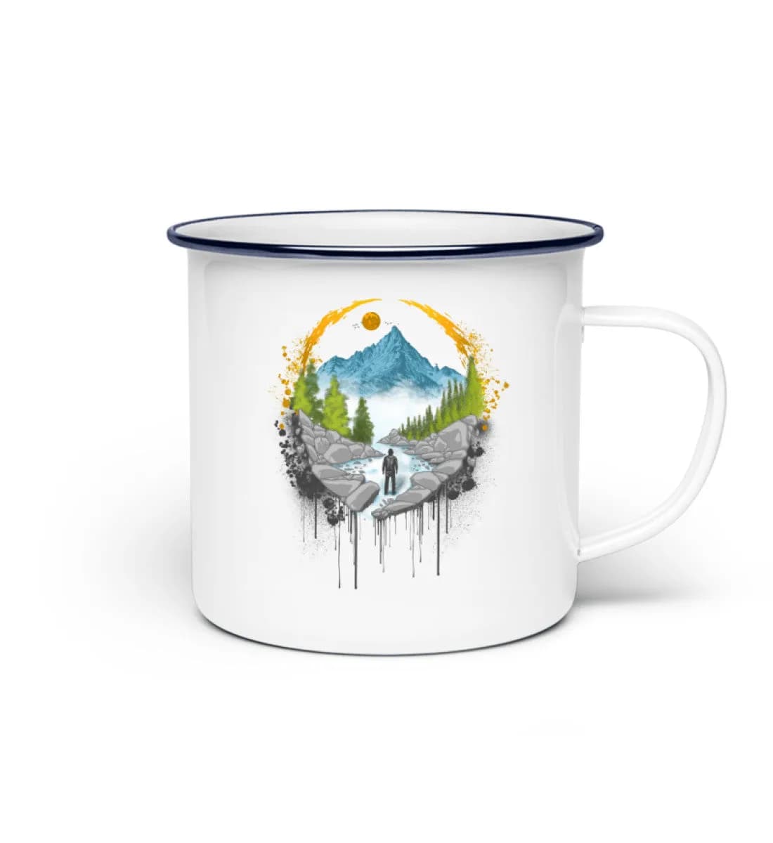 Mountain Path - Emaille Tasse 2