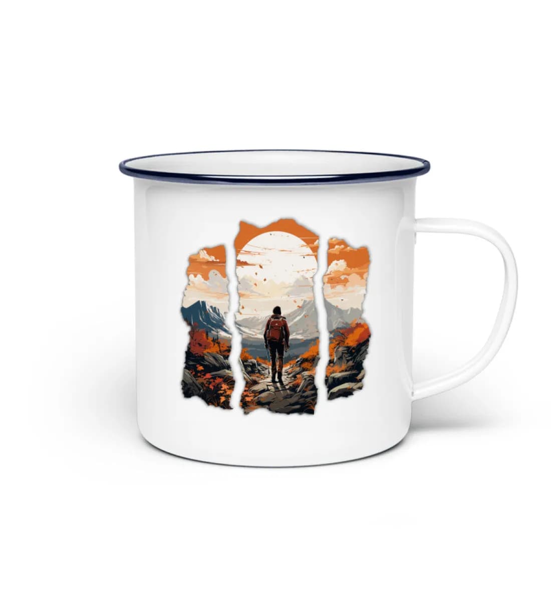 Hiking Autumn - Emaille Tasse 2