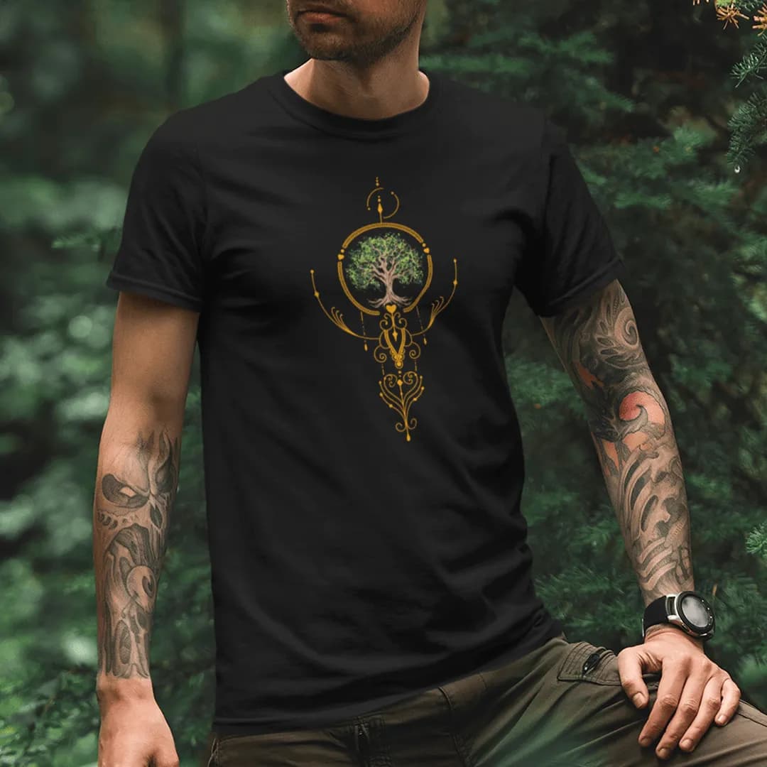 Baum mit Ornamenten - Herren Premium Bio Shirt 2
