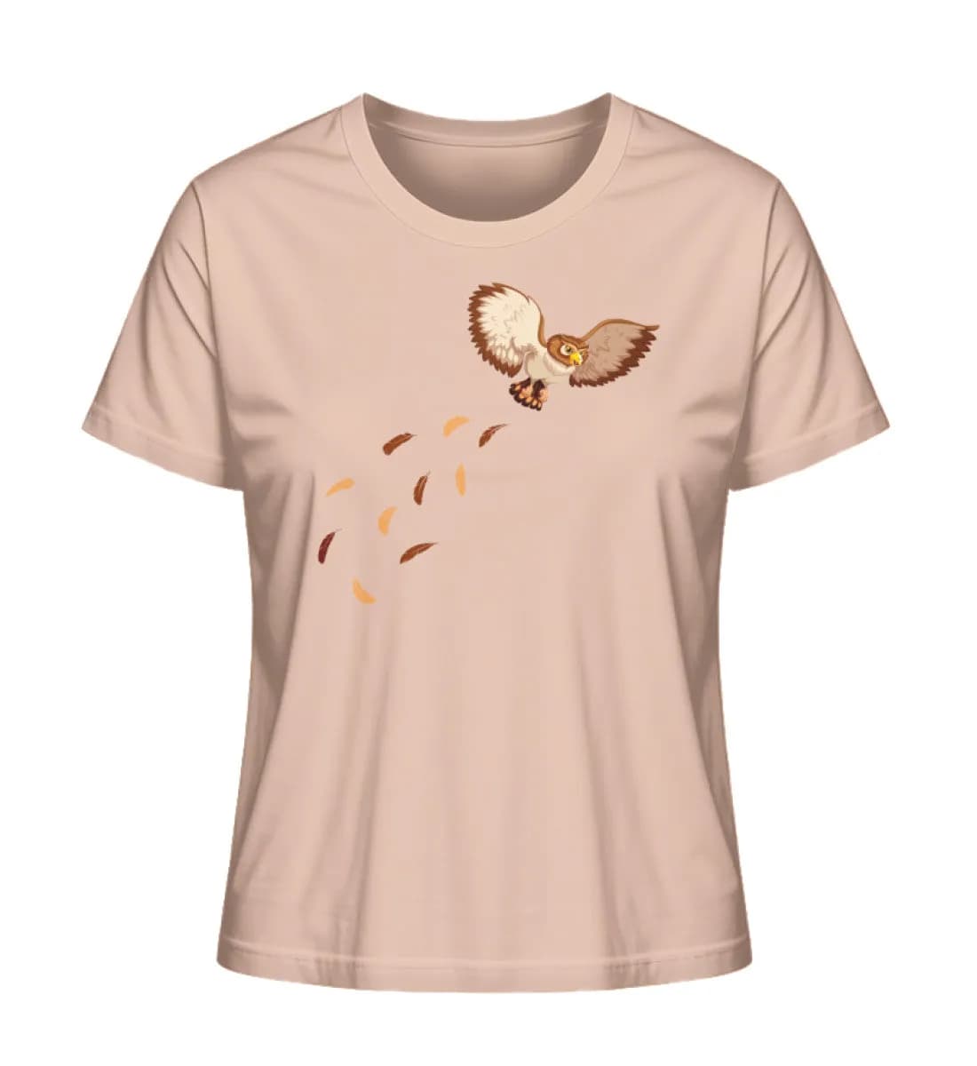 Eule Brust mit Federn - Damen Premium Bio Shirt 5