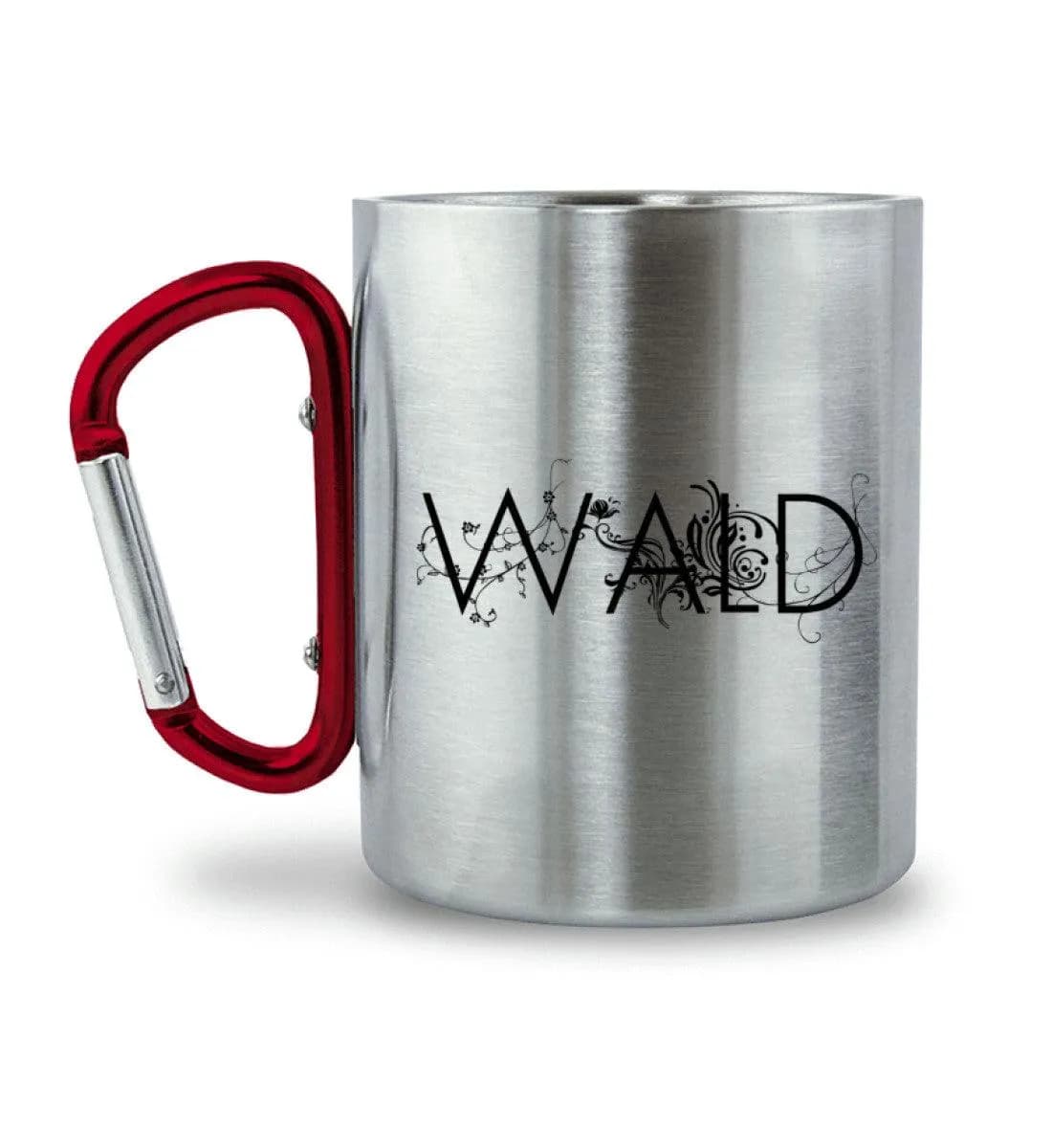 Wald - Edelstahltasse mit Karabinergriff 2