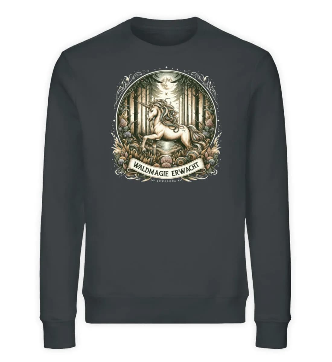 Einhorn Waldmagie erwacht - Unisex Bio Sweatshirt 5