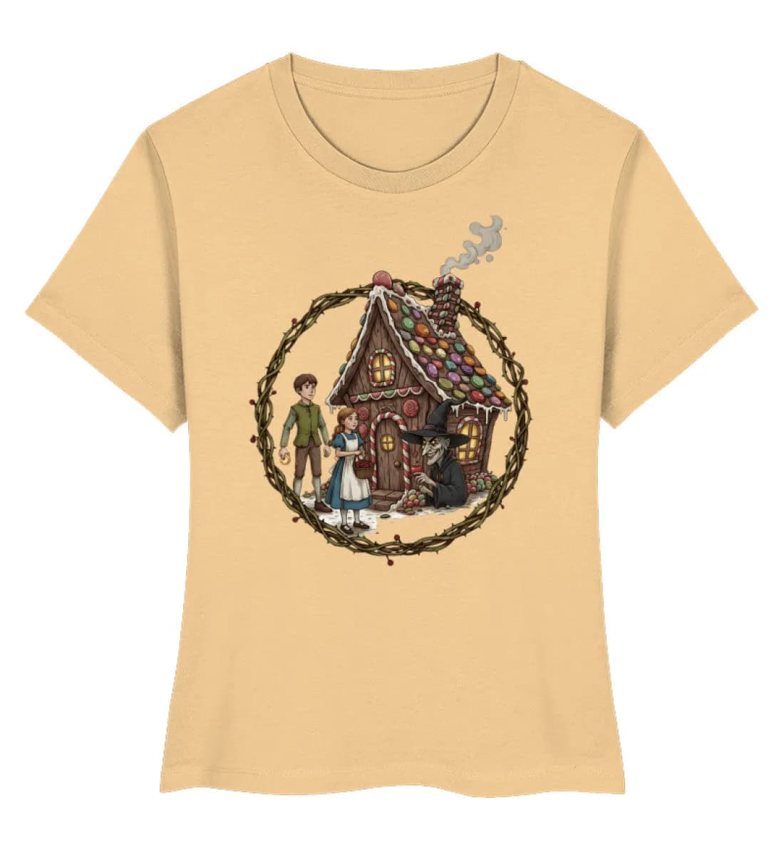 Hänsel und Gretel Hexenhaus   - Damen Premium Bio Shirt 4