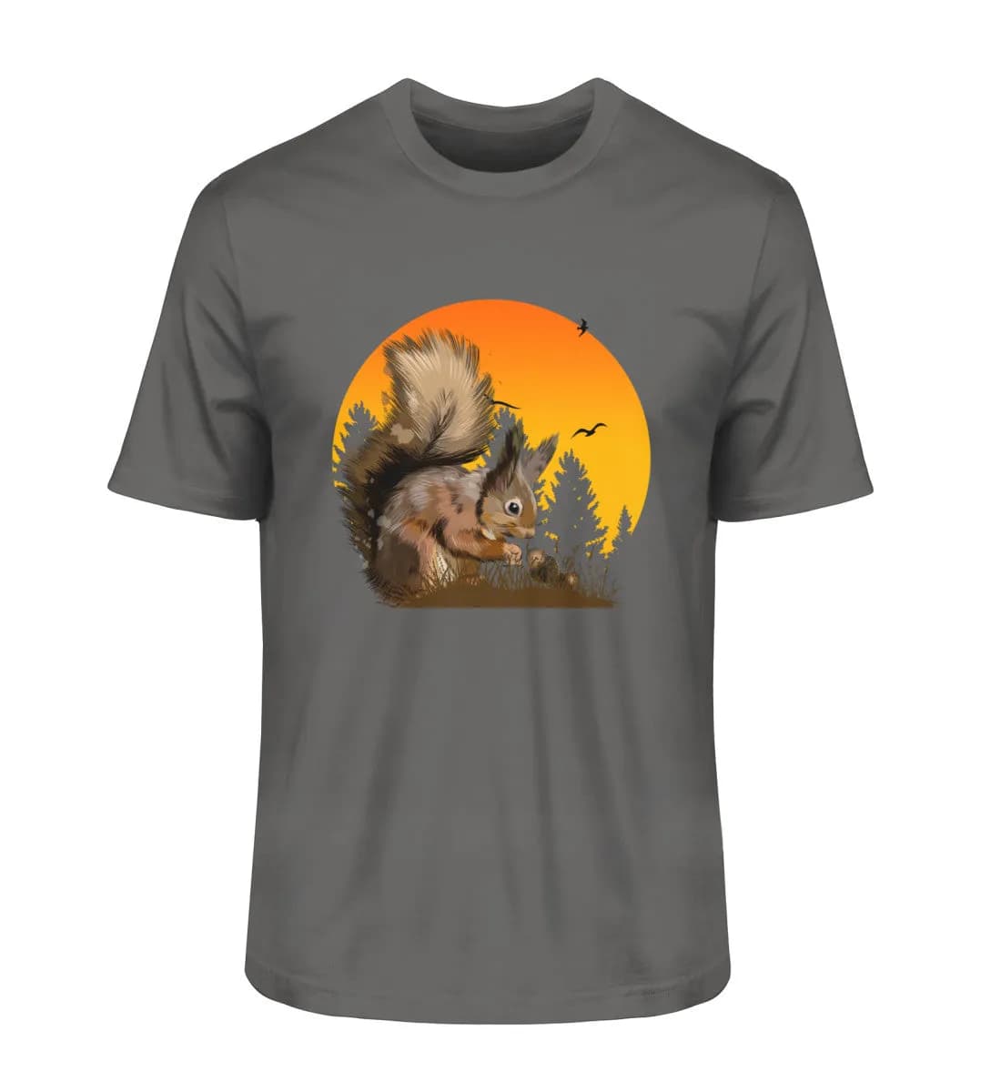 Eichhörnchen im Sonnenuntergang  - Herren Premium Bio Shirt 2