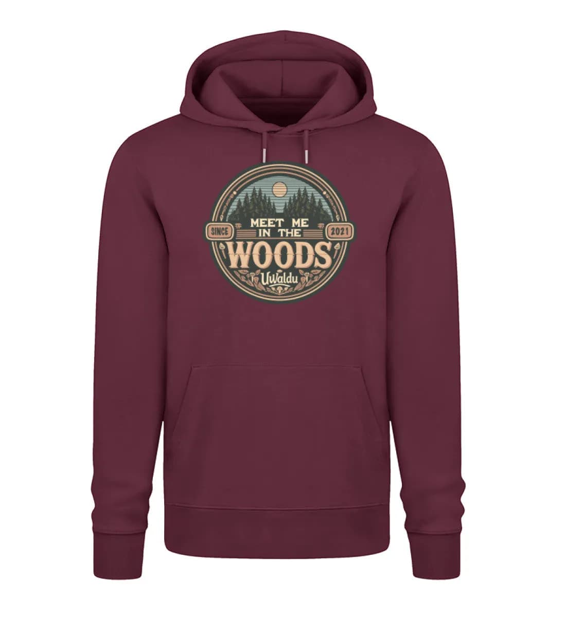 Meet me in the Woods round - Unisex Premium Bio Hoodie 3