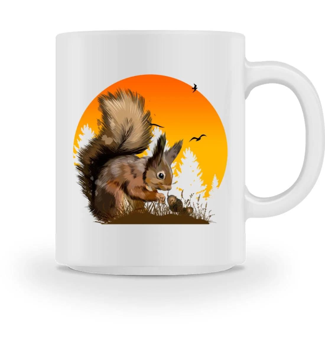 Eichhörnchen im Sonnenuntergang - Tasse 2