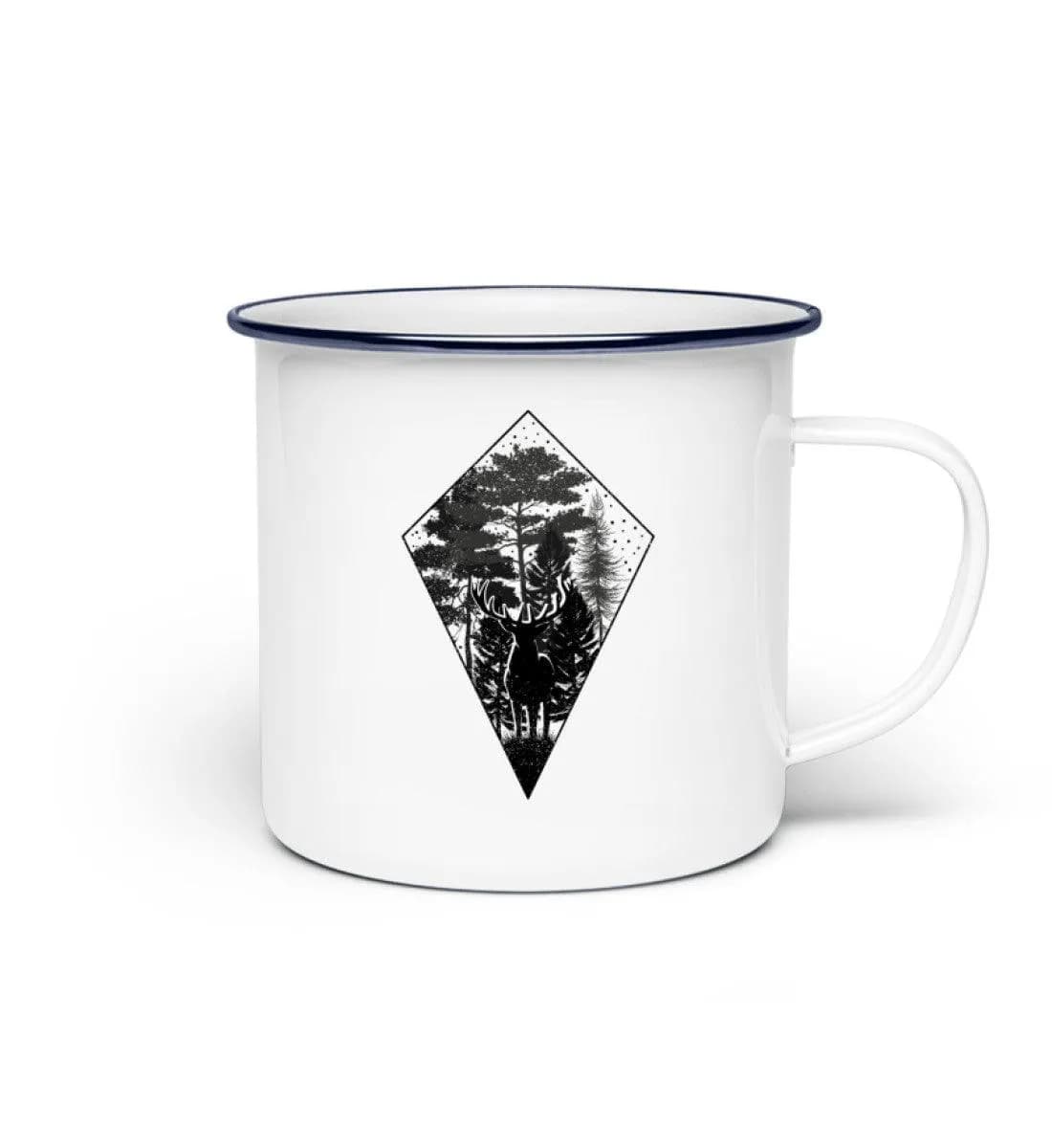 Hirsch im Wald Drachendreieck - Emaille Tasse 2