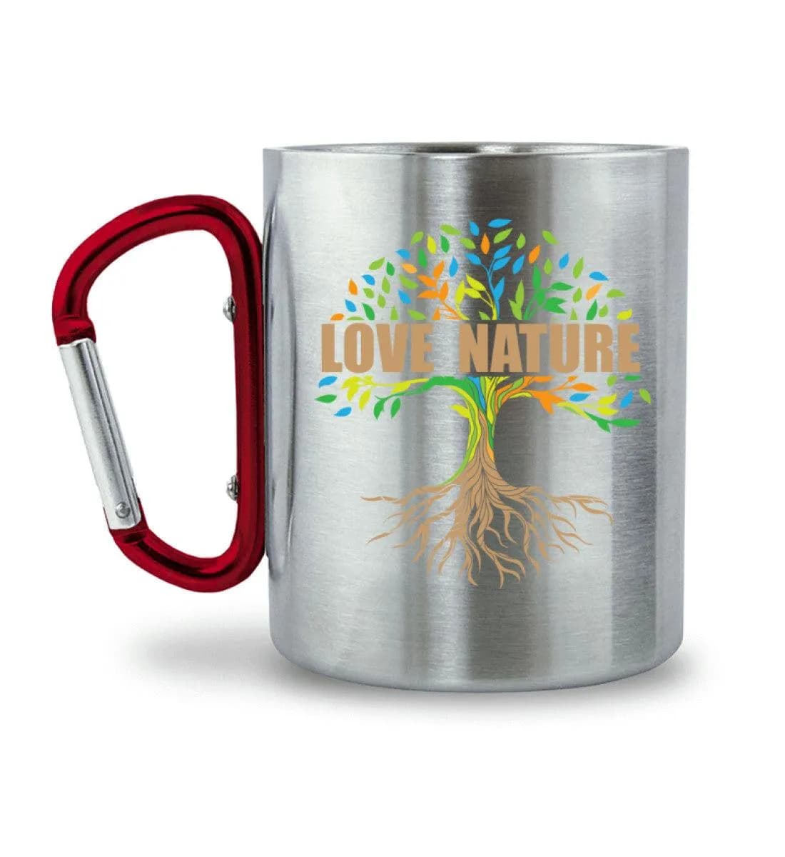 Love Nature Tree - Edelstahltasse mit Karabinergriff 2