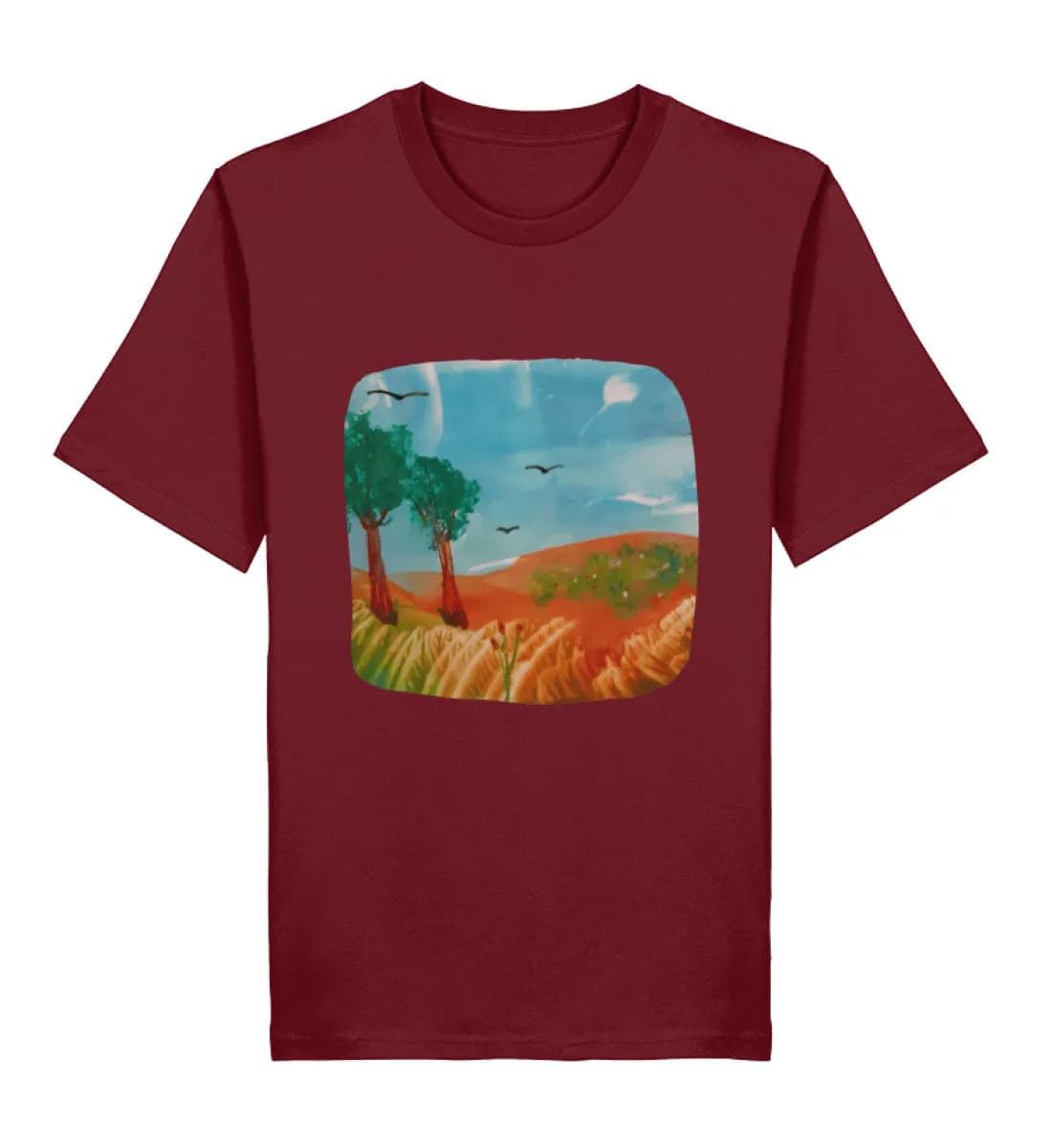 Kunst zum Anfassen friedliche Szene  - Herren Premium Bio Shirt 2