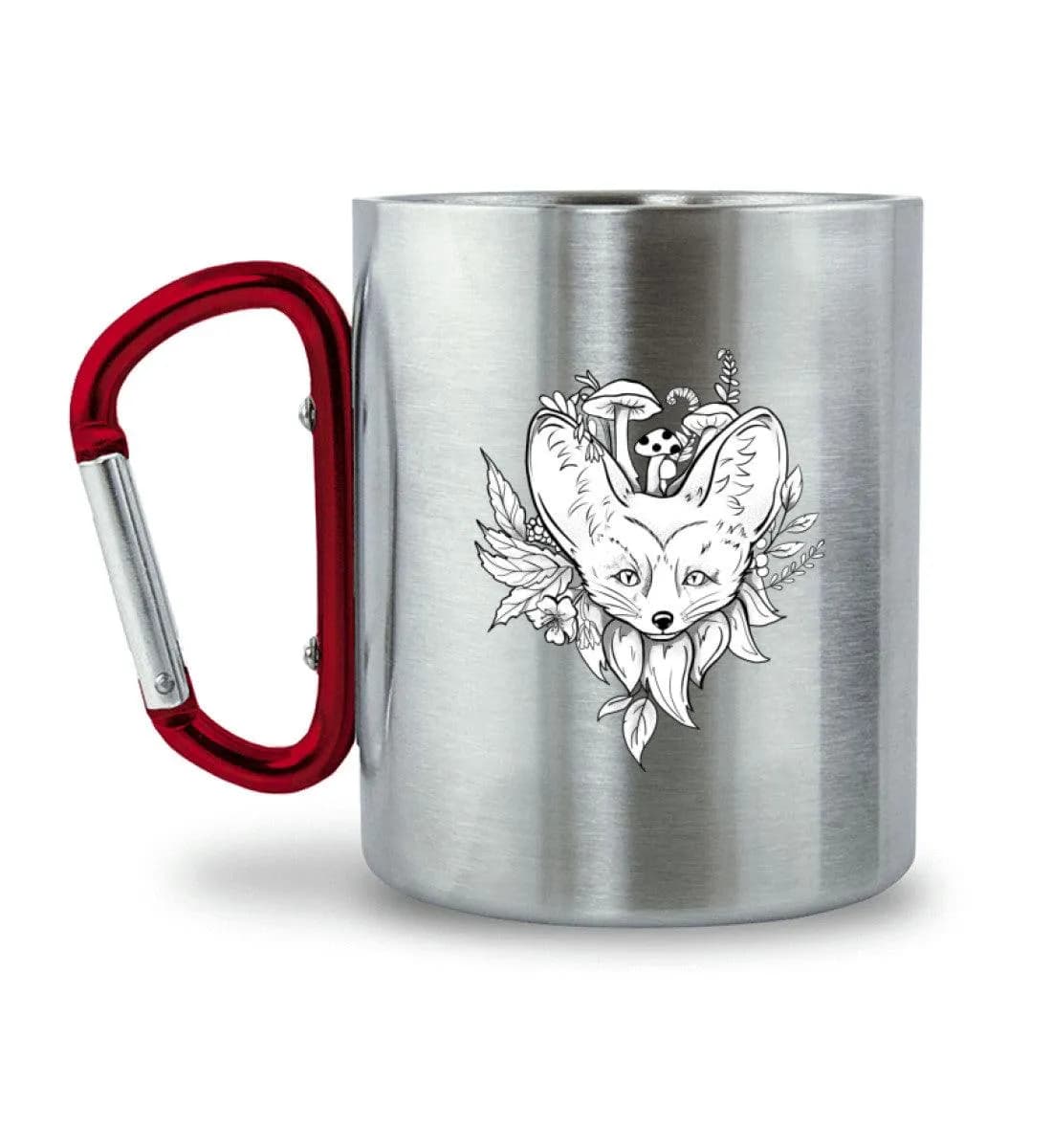 Wüstenfuchs - Edelstahltasse mit Karabinergriff 4