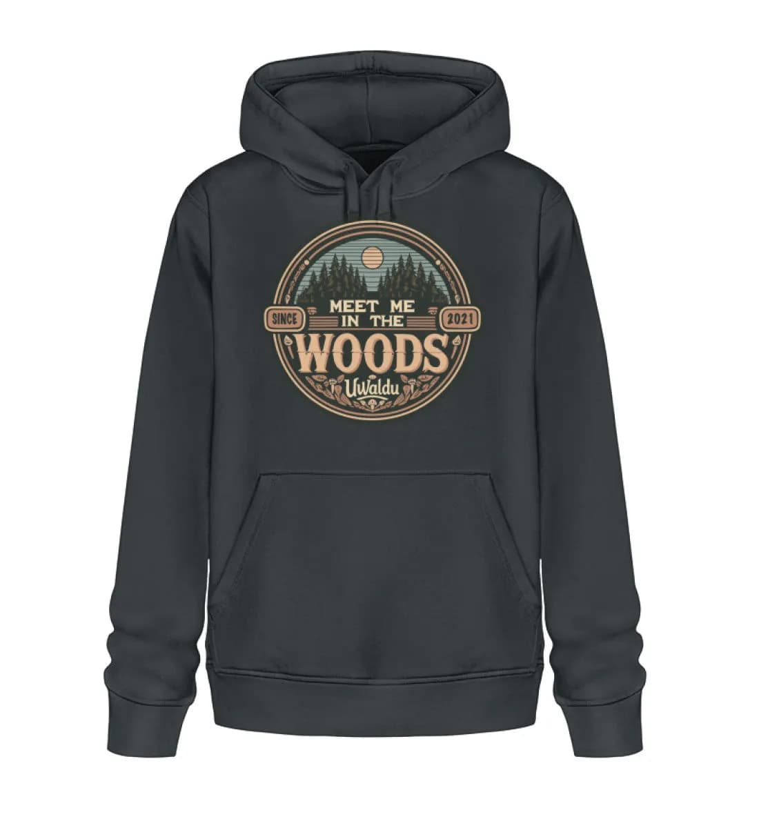 Meet me in the Woods round - Unisex Basic Bio Hoodie 5
