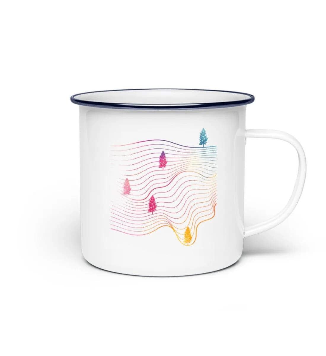 Sweeping Lines - Emaille Tasse 2