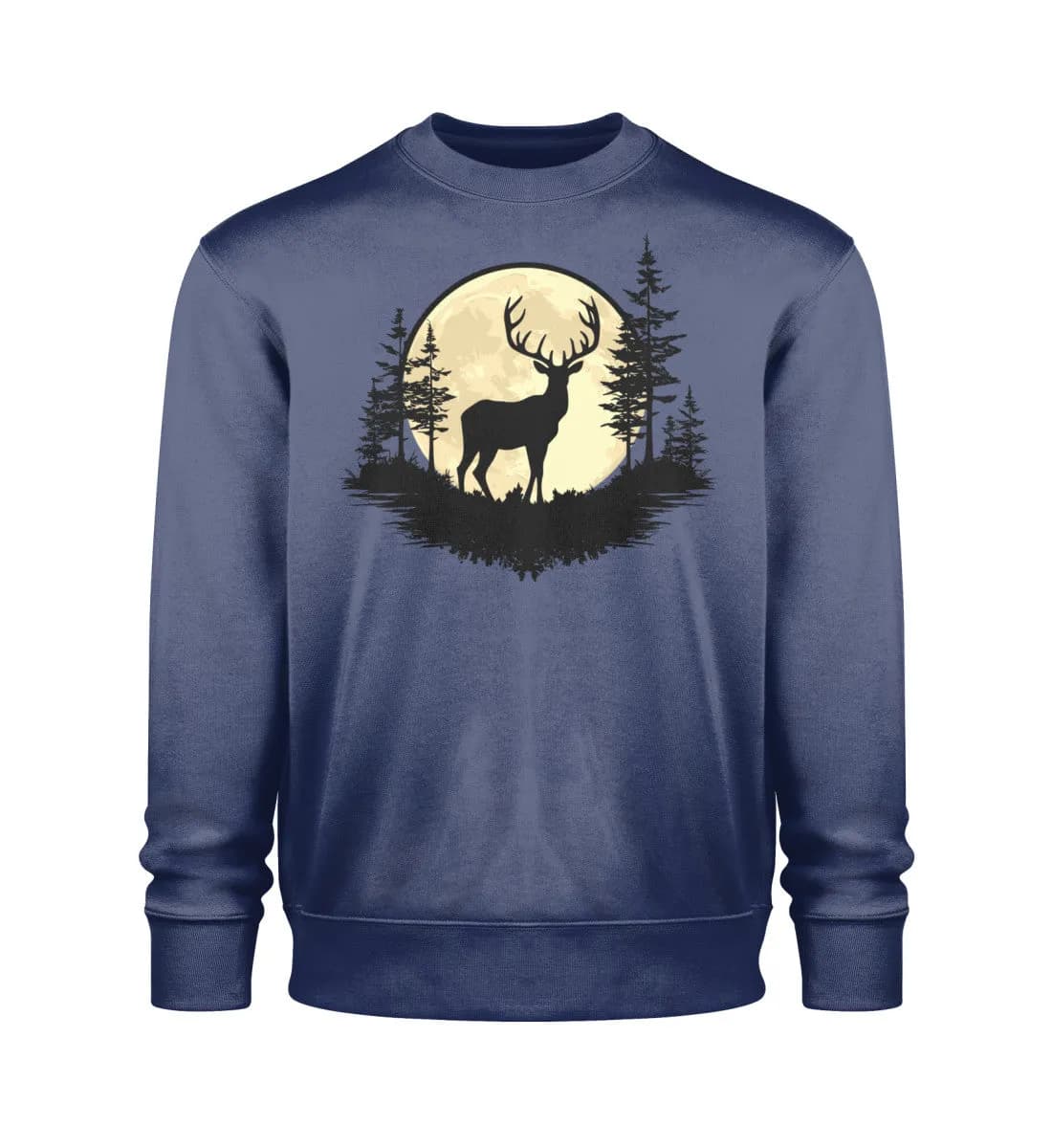 Hirsch im Vollmond - Unisex Bio Sweatshirt 2