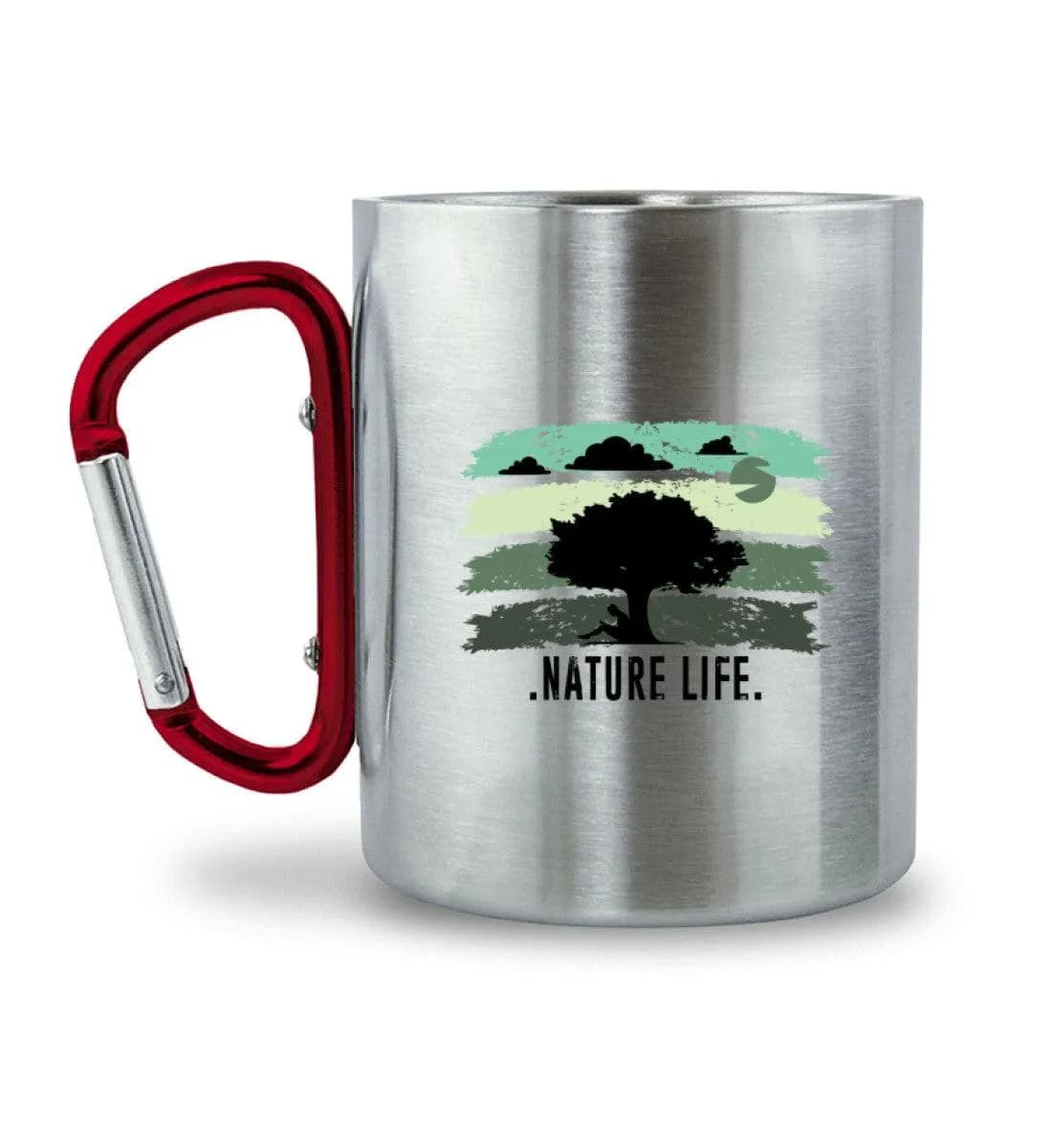 Nature Life Tree - Edelstahltasse mit Karabinergriff 2