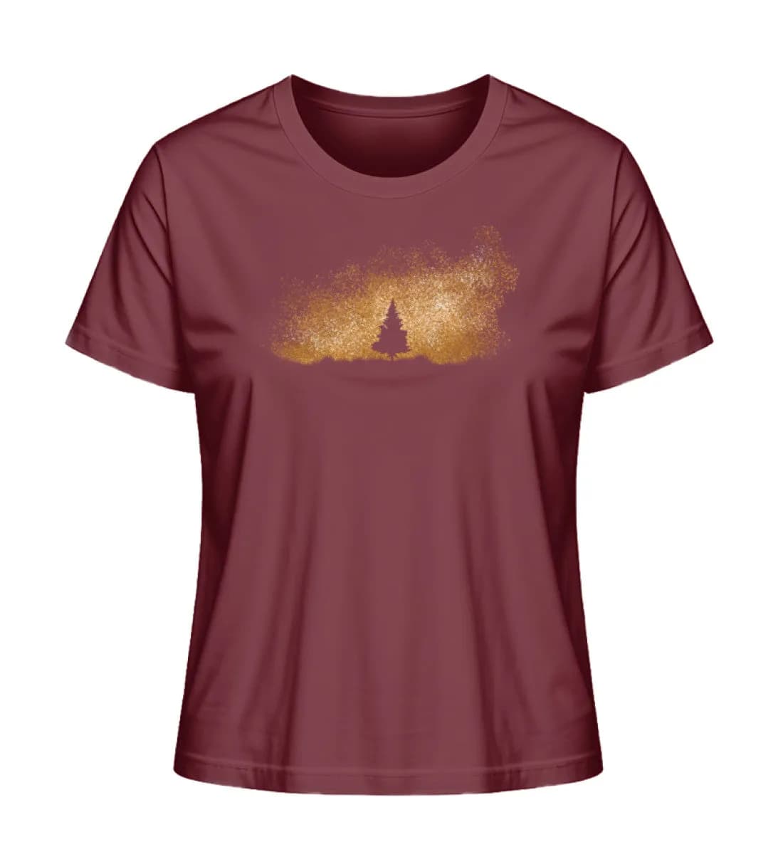Baum im Sternenhimmel orange - Damen Premium Bio Shirt 2