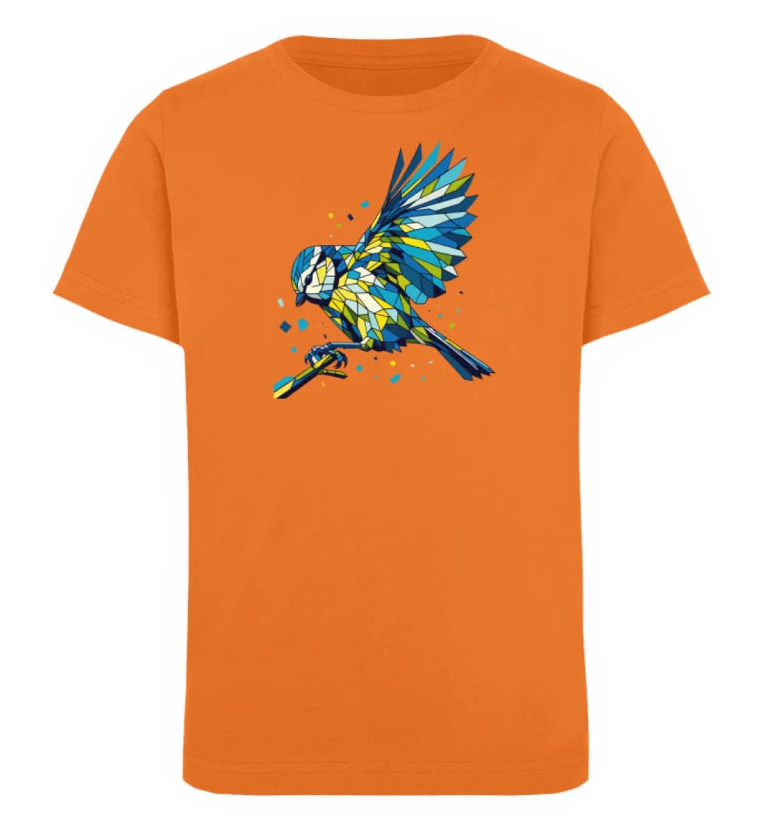 Blaumeise Polygon bunt - Kinder Bio T-Shirt 4