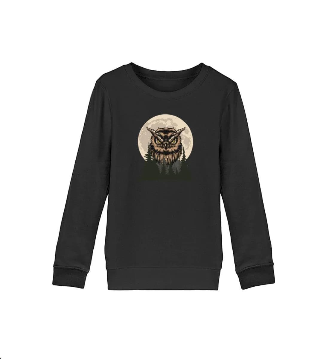 Eule Wald Mond  - Kinder Bio Sweatshirt