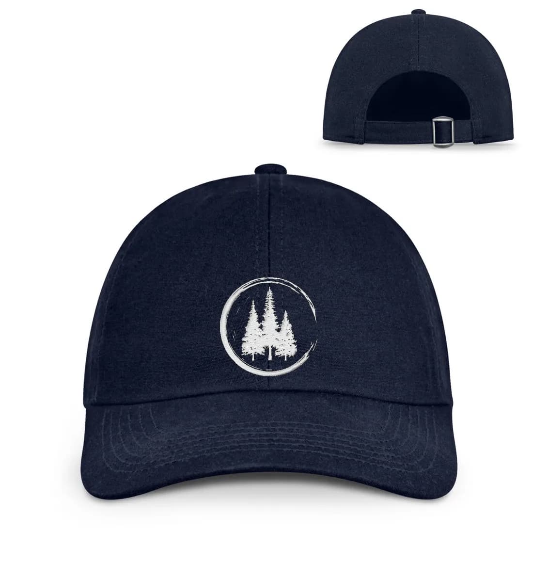 Drei Bäume im Kreis - Organic Baseball Cap mit Stick 2