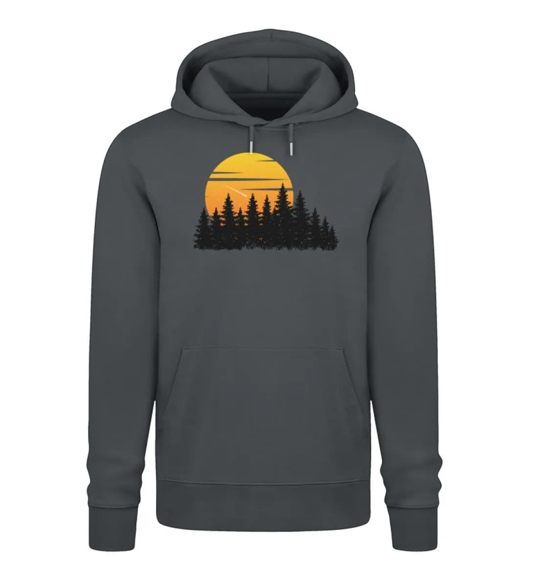 Wald mit Sternschnuppe - Unisex Premium Bio Hoodie 4