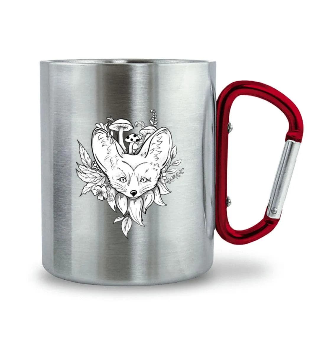 Wüstenfuchs - Edelstahltasse mit Karabinergriff 3