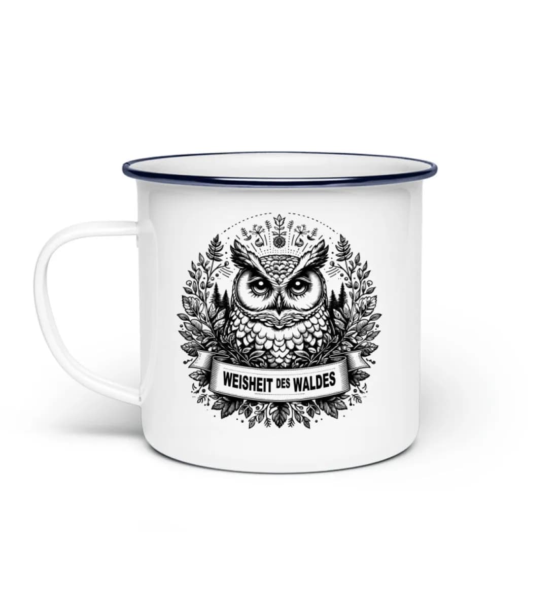 Weisheit des Waldes - Emaille Tasse