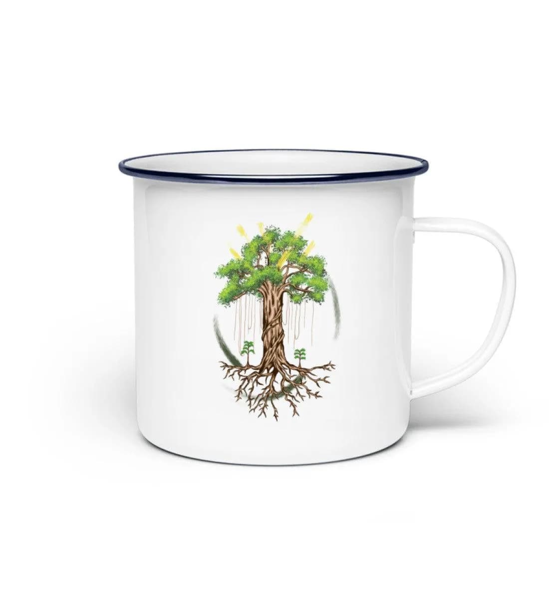 Big tree shining - Emaille Tasse 2