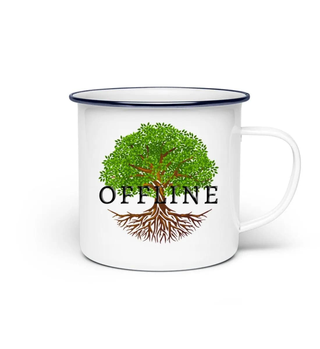 Offline Tree - Emaille Tasse 2
