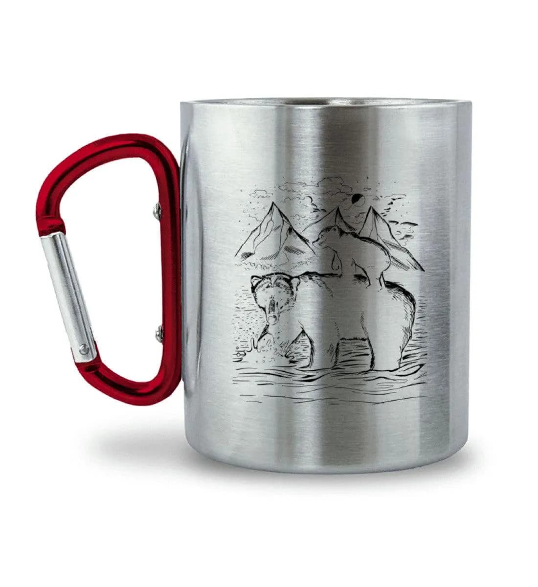 Big Bear & little bear - Edelstahltasse mit Karabinergriff 2