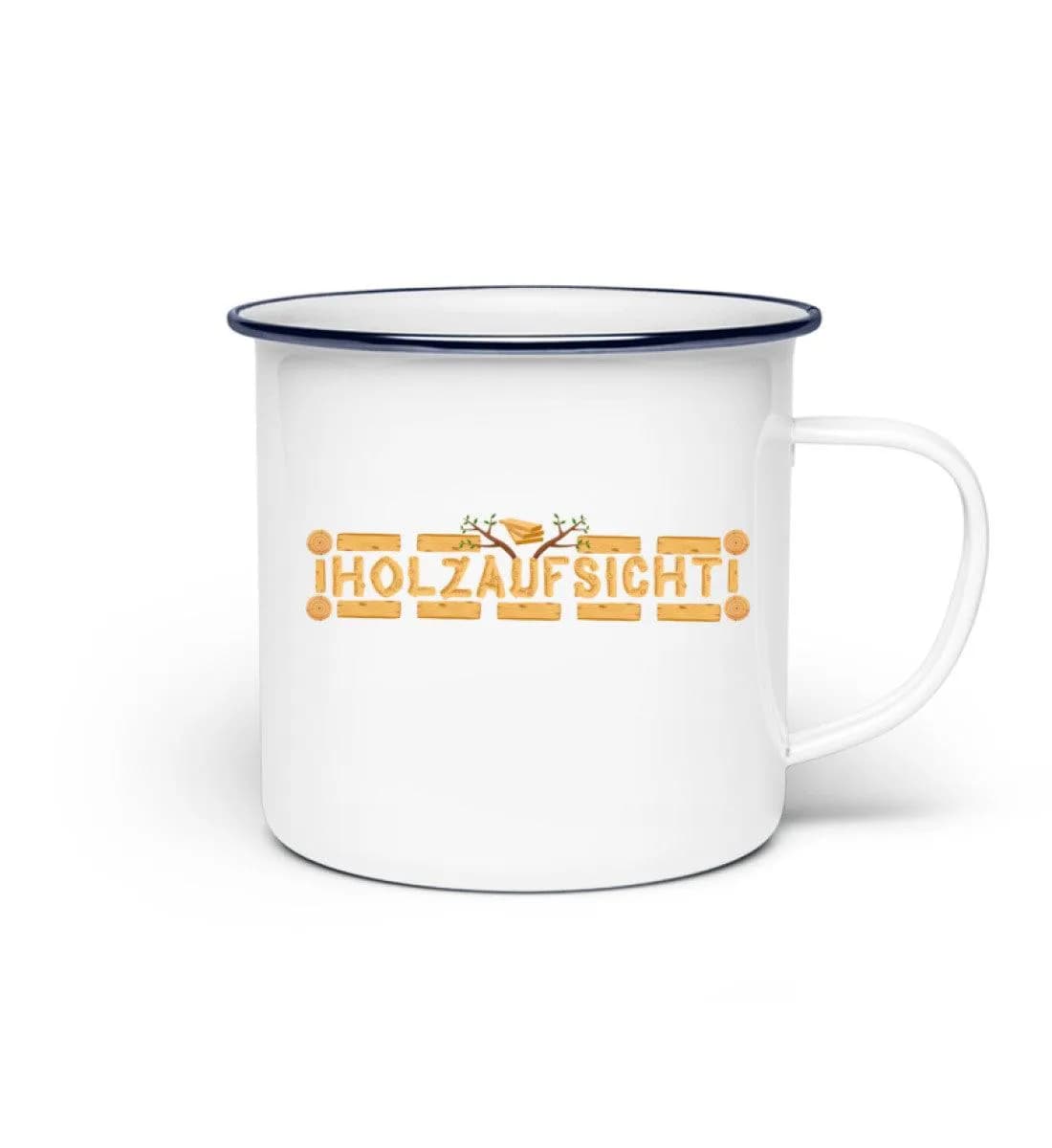 Holzaufsicht - Emaille Tasse 2