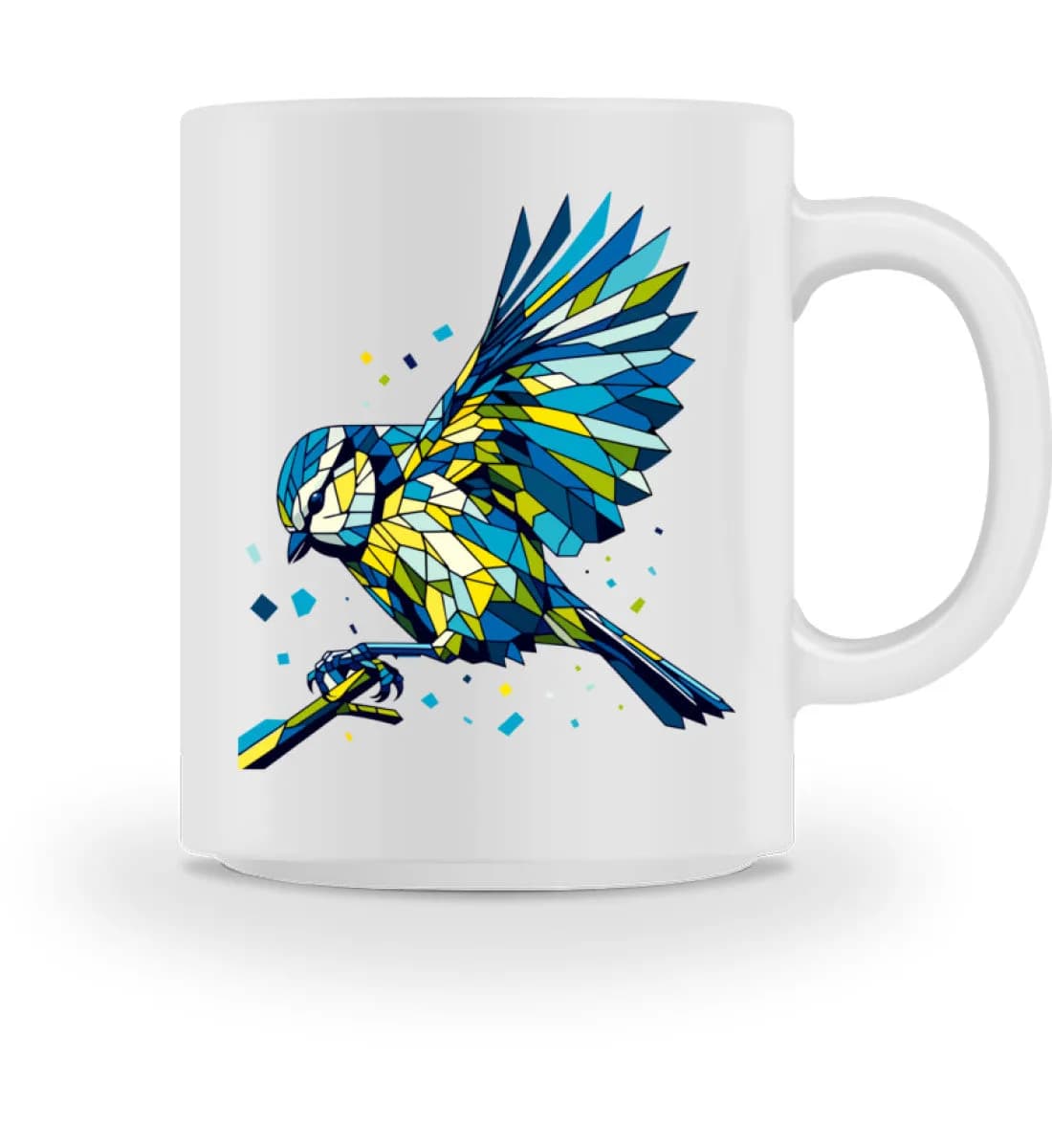 Blaumeise Polygon bunt - Tasse 3