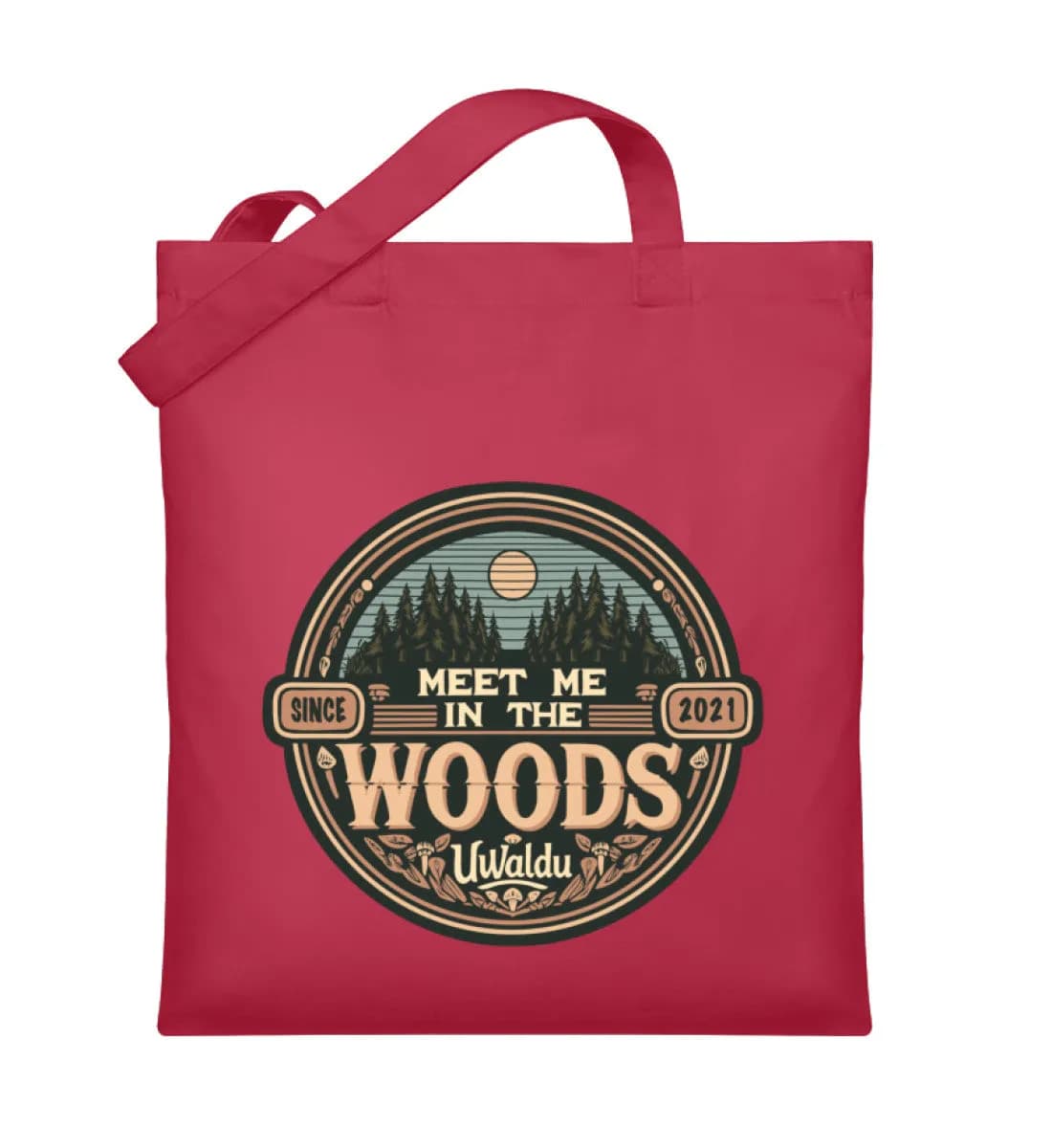Meet me in the Woods round - Organic Jutebeutel 3