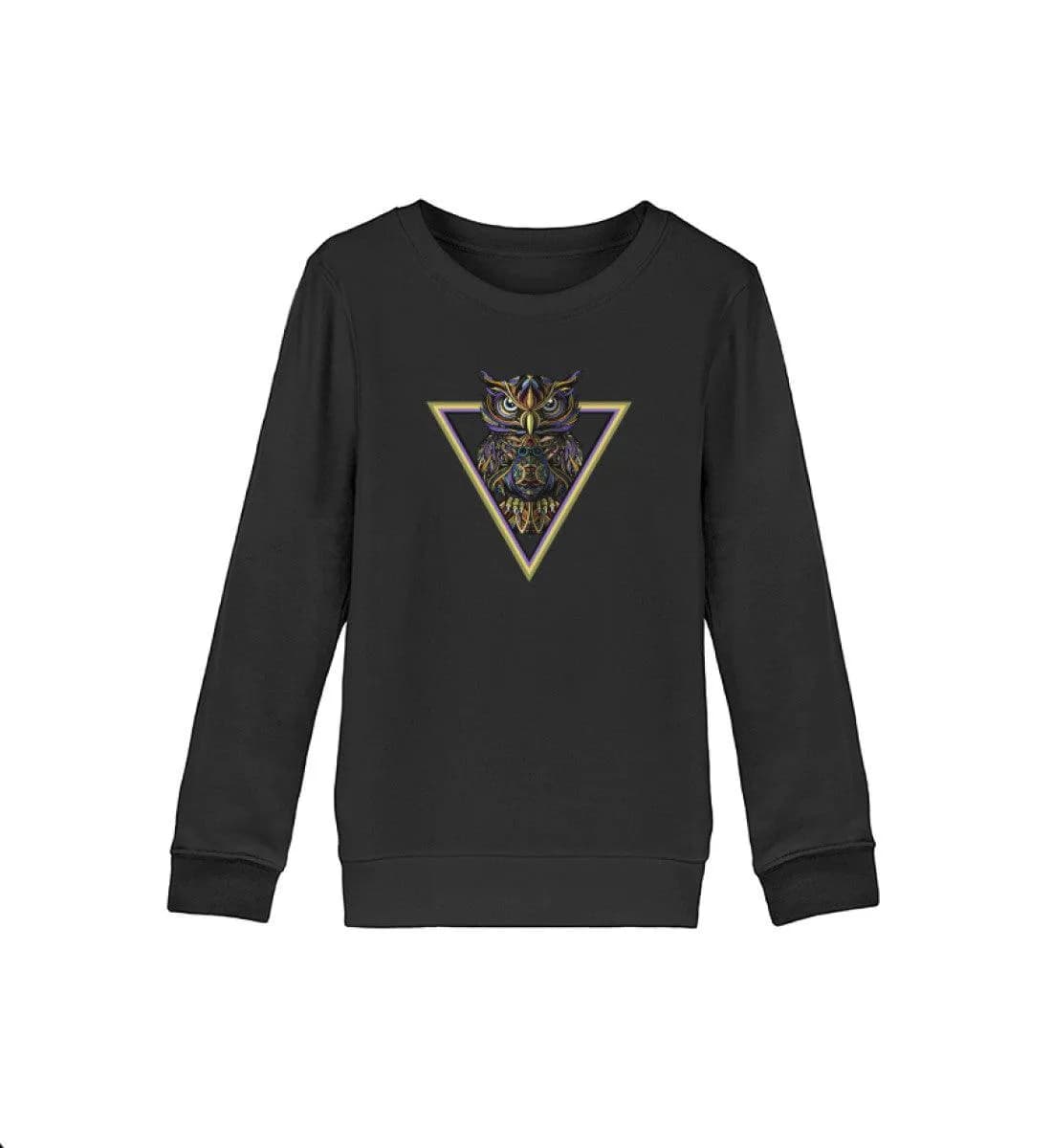 Eule im Dreieck  - Kinder Bio Sweatshirt