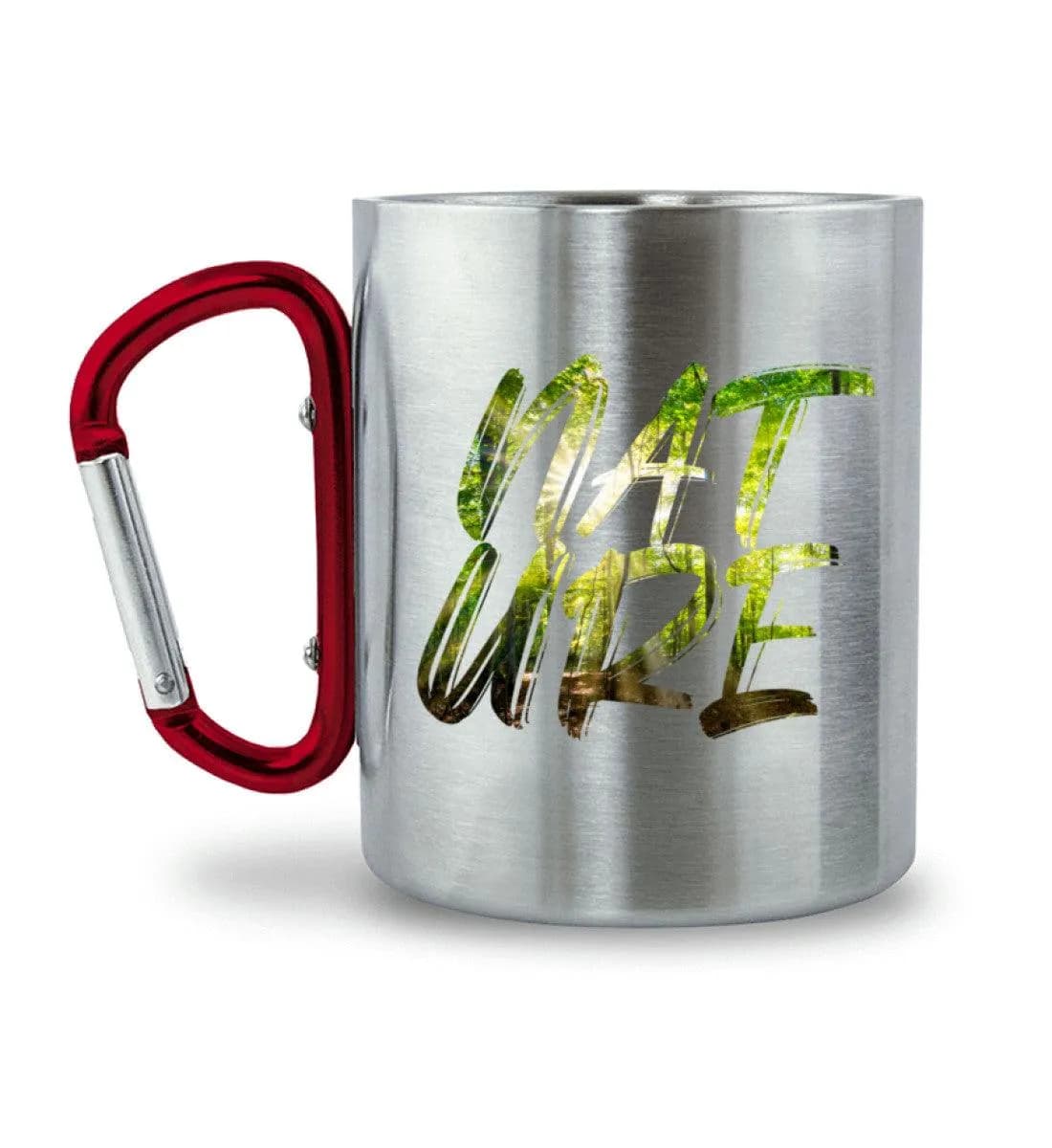 Nature - Edelstahltasse mit Karabinergriff 2