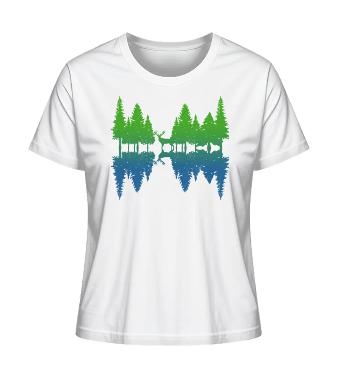 Wald Spiegelung - Damen Premium Bio Shirt 5