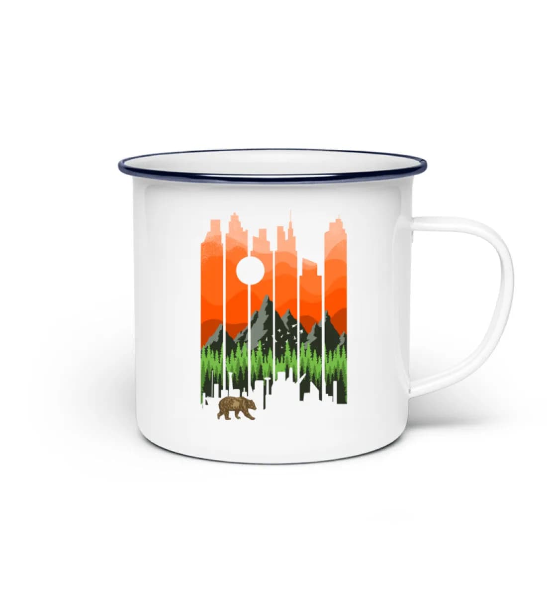 Nature Landscape Sunset - Emaille Tasse 2