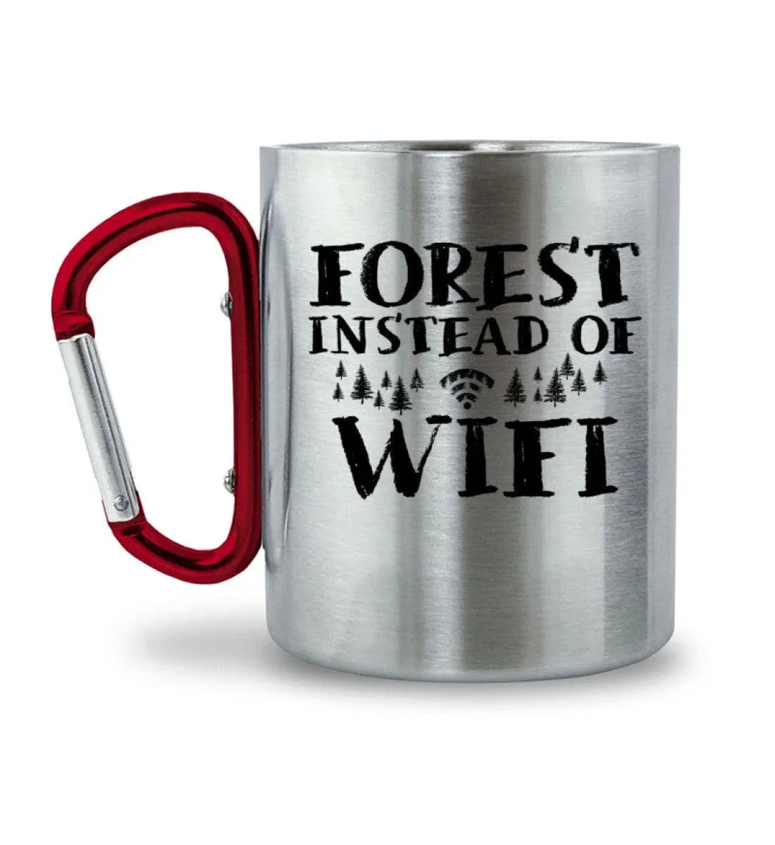 Instead of Wifi - Edelstahltasse mit Karabinergriff 2