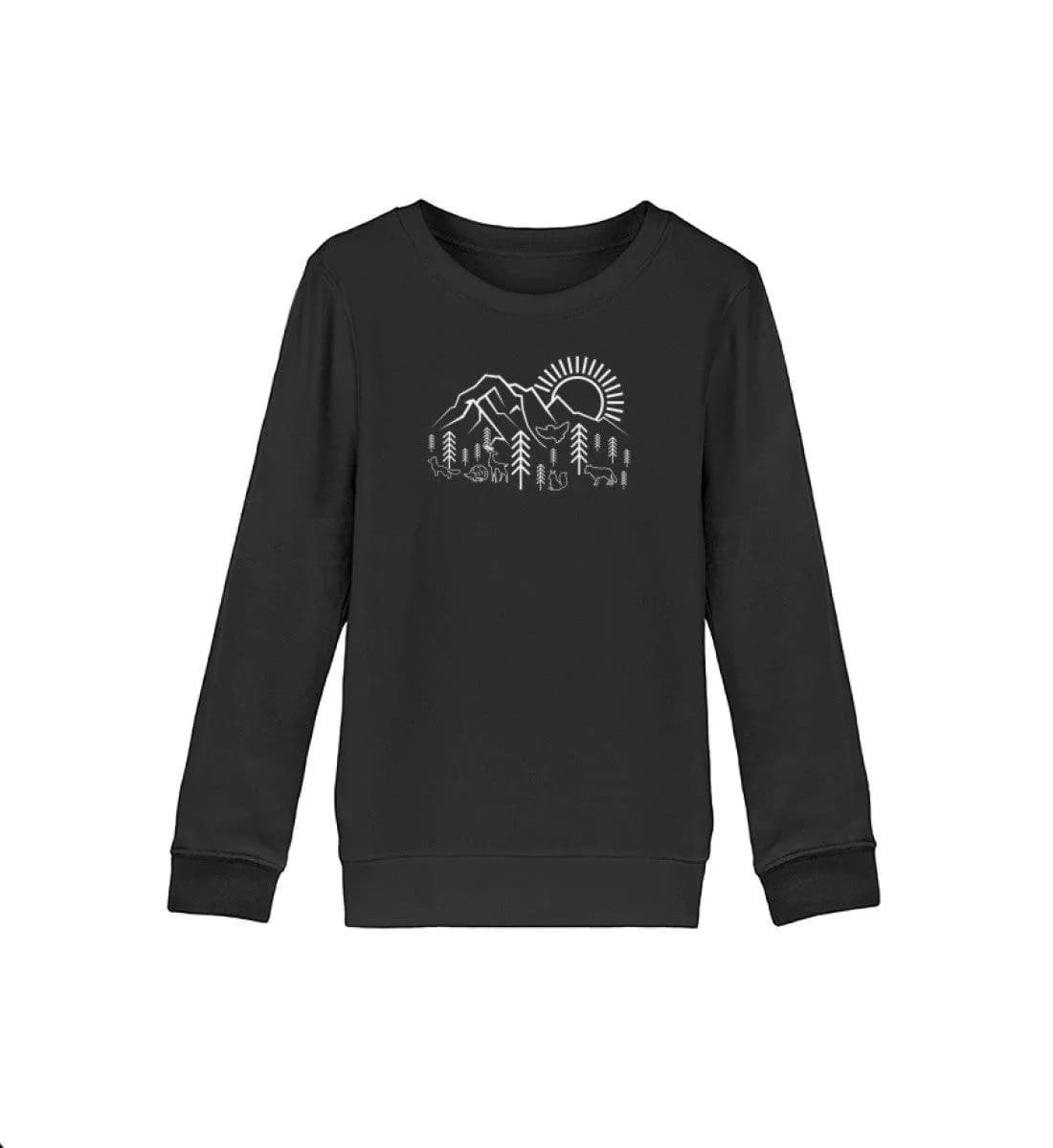 Berge Sonne Tiere   - Kinder Bio Sweatshirt