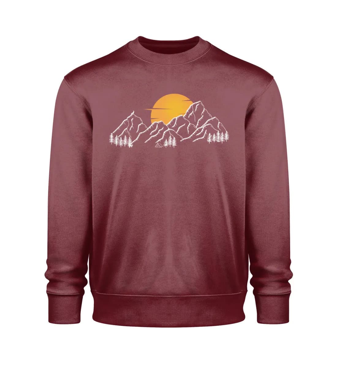 Sonnenuntergang Berge - Unisex Bio Sweatshirt 3