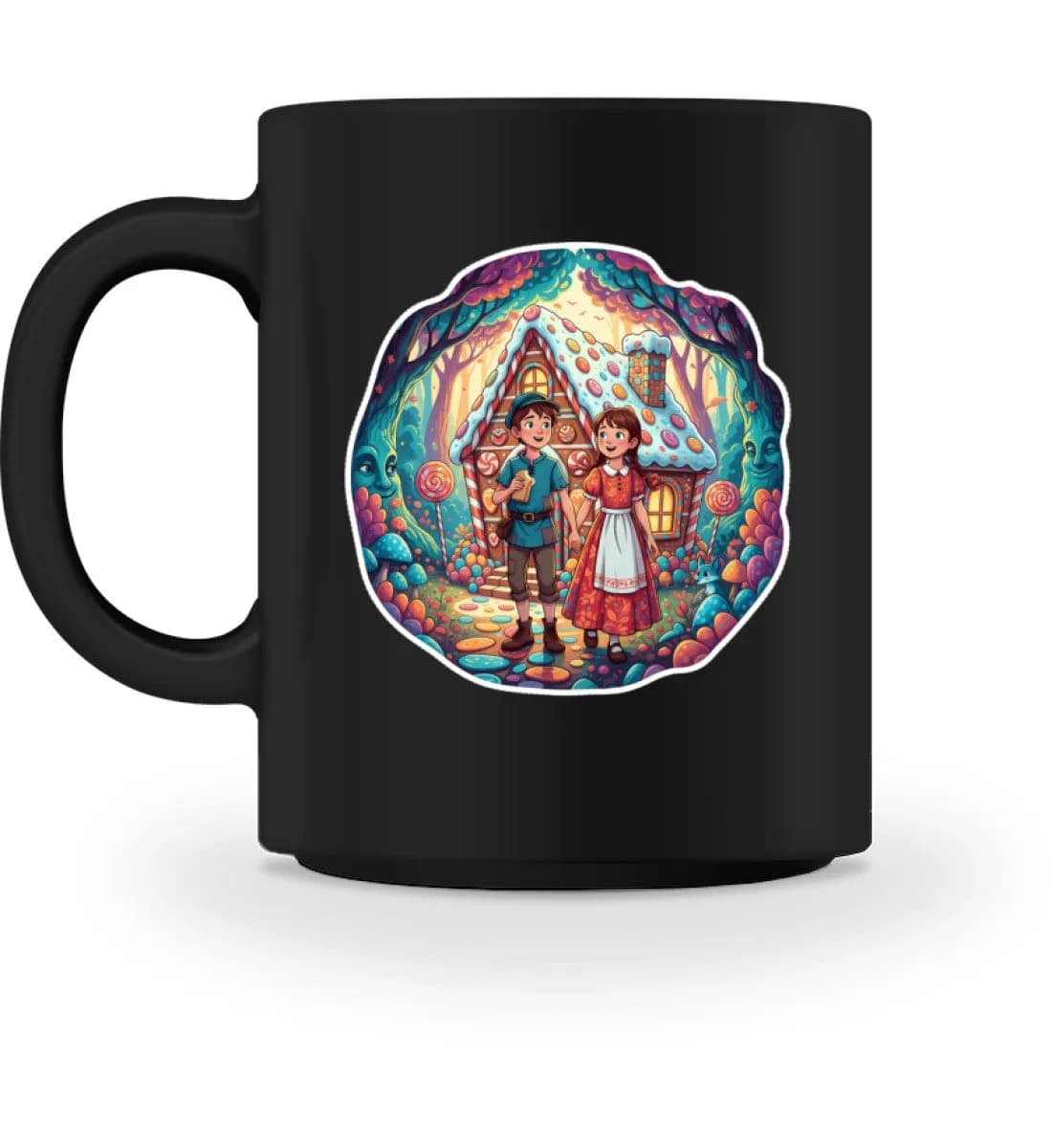 Hänsel und Gretel haben ein Lebkuchenhaus gefunden  - Tasse 2