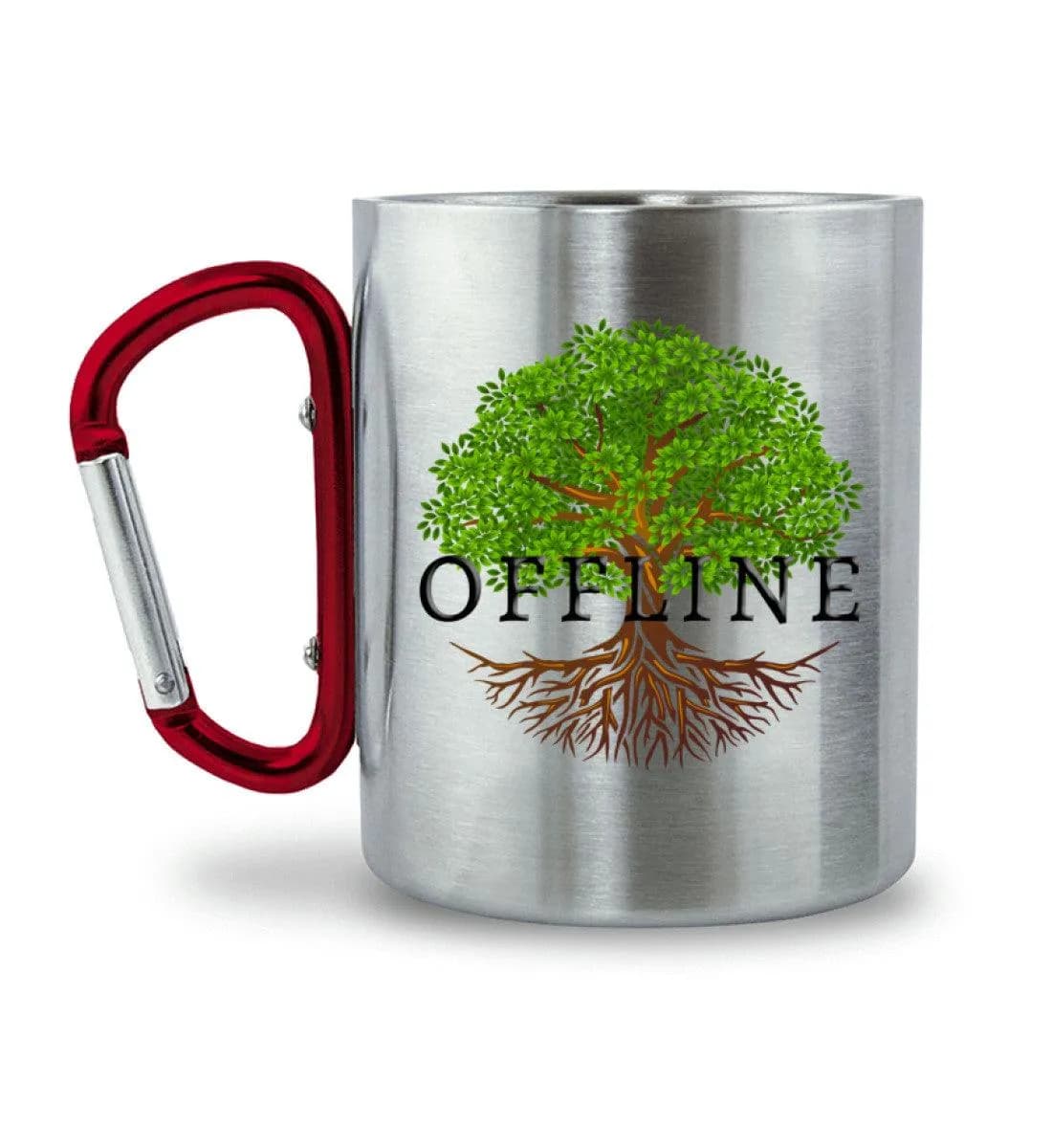 Offline Tree - Edelstahltasse mit Karabinergriff 2