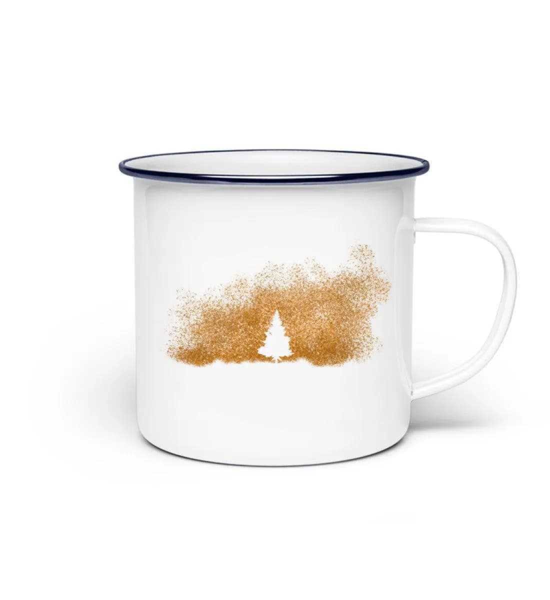 Baum im Sternenhimmel - Emaille Tasse 2