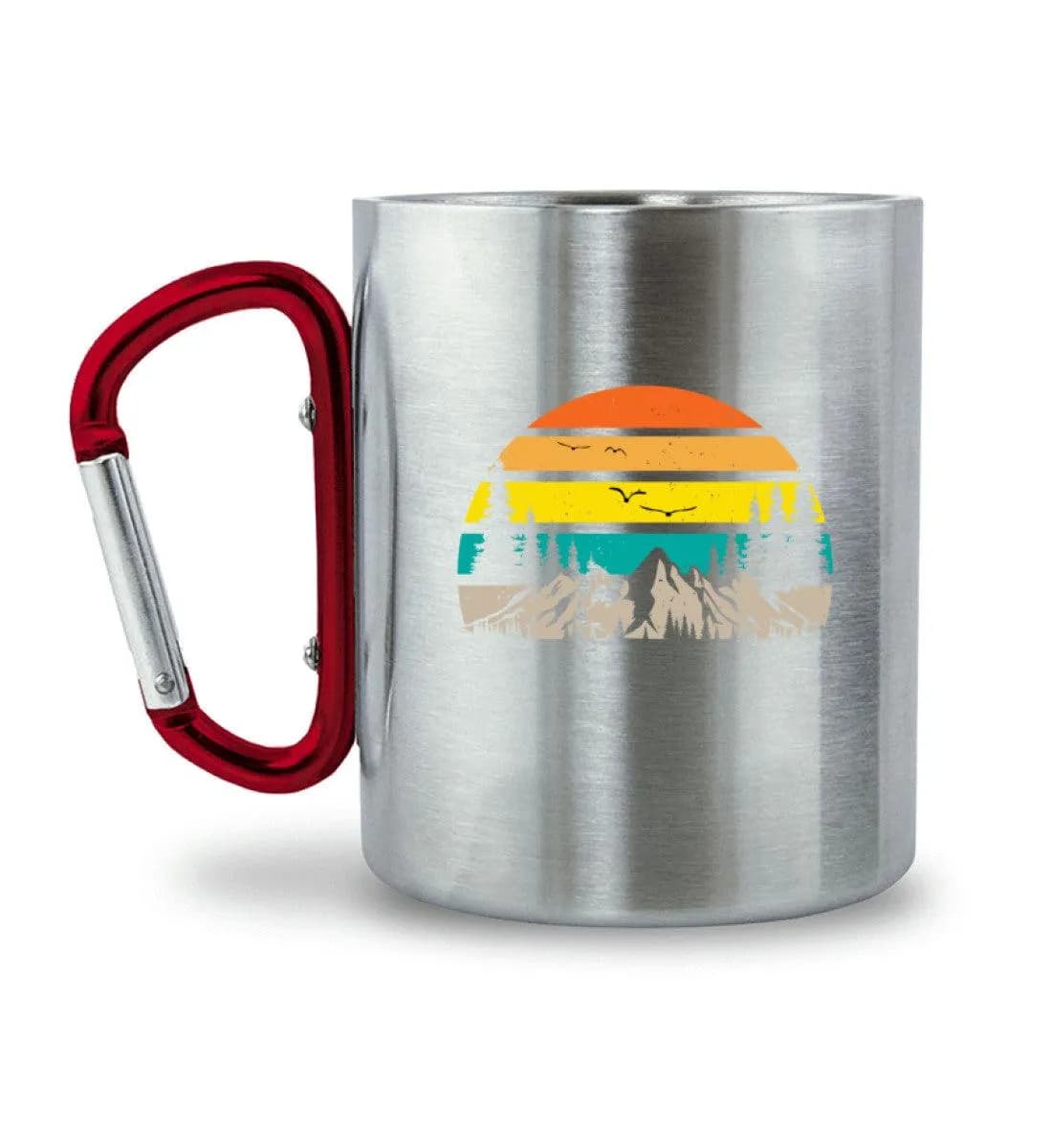 Retroberge - Edelstahltasse mit Karabinergriff 2