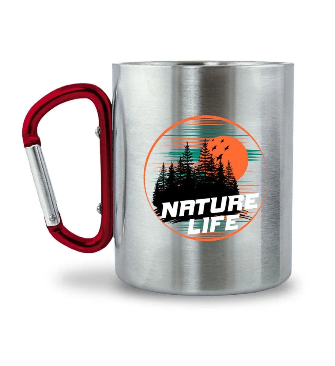 Nature Life Circle - Edelstahltasse mit Karabinergriff 2